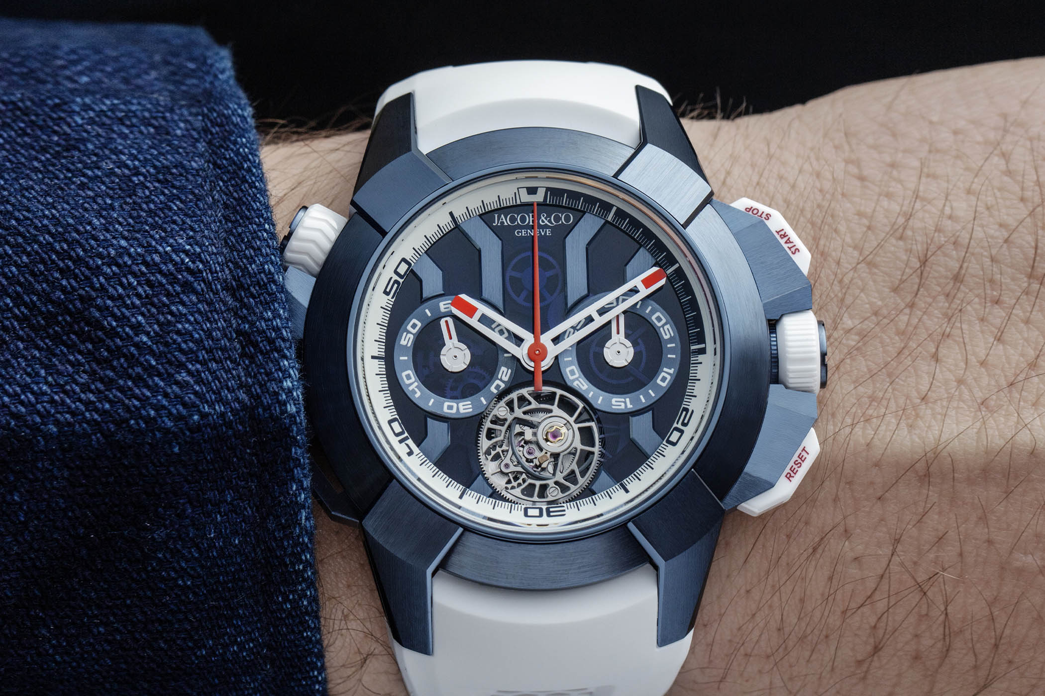 Jacob & Co Epic X Chrono Tourbillon Blue Titanium