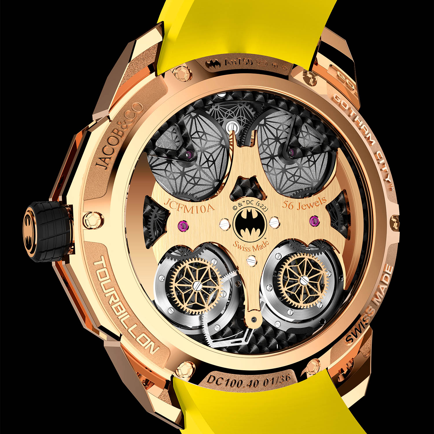 Jacob & Co. Gotham City - Batman watch twin triple axis tourbillons