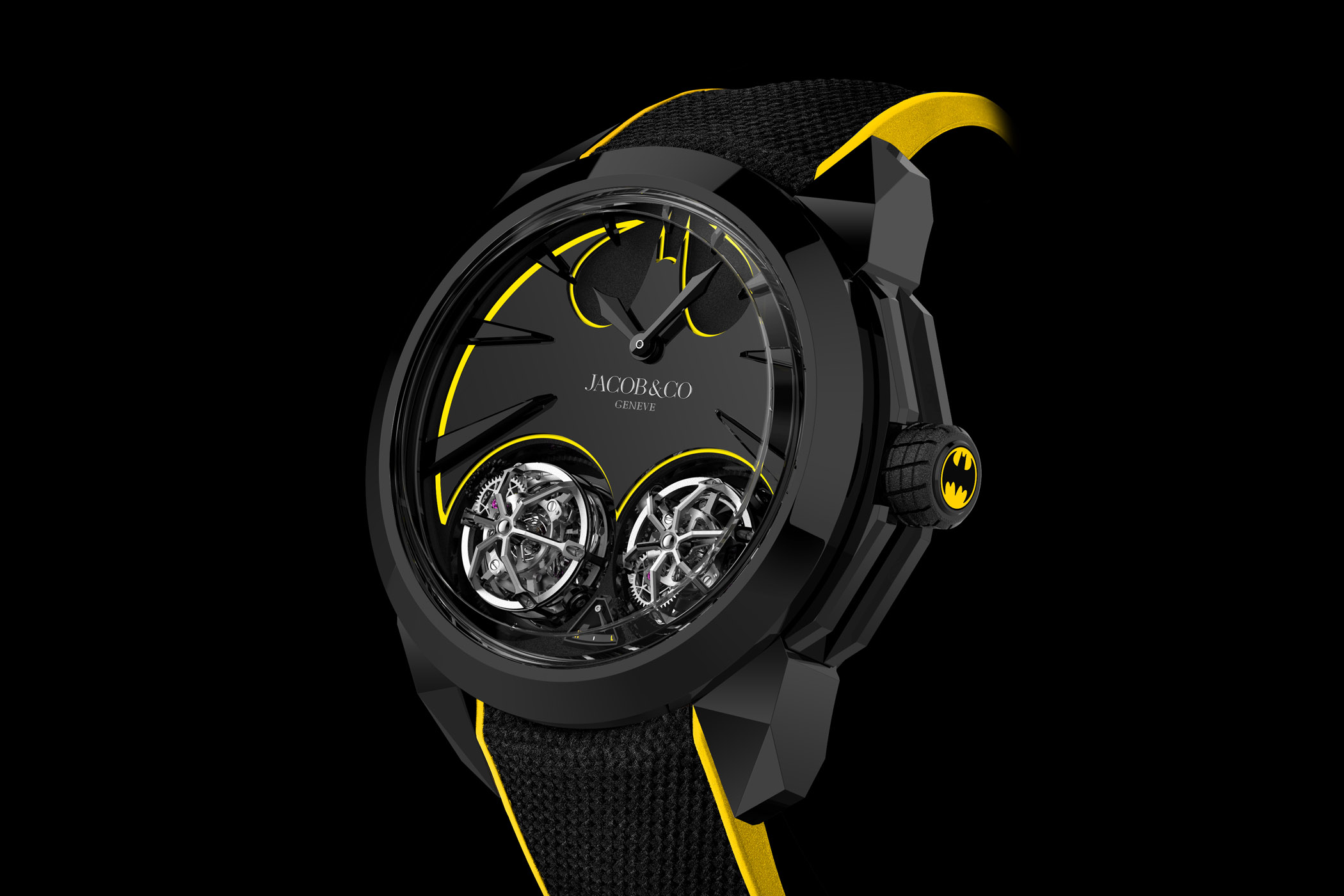 Jacob & Co. Gotham City - Batman watch twin triple axis tourbillons