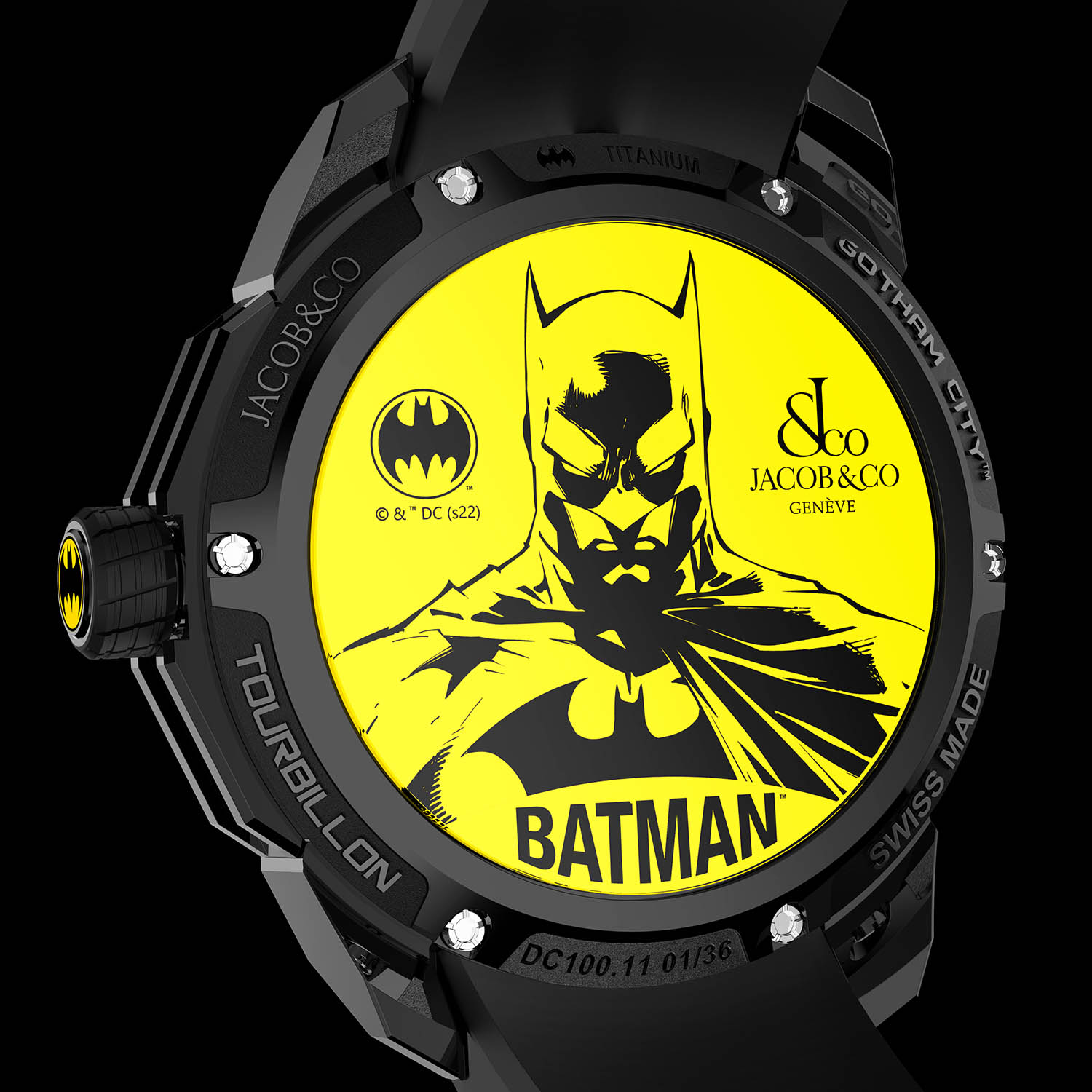 Jacob & Co. Gotham City - Batman watch twin triple axis tourbillons