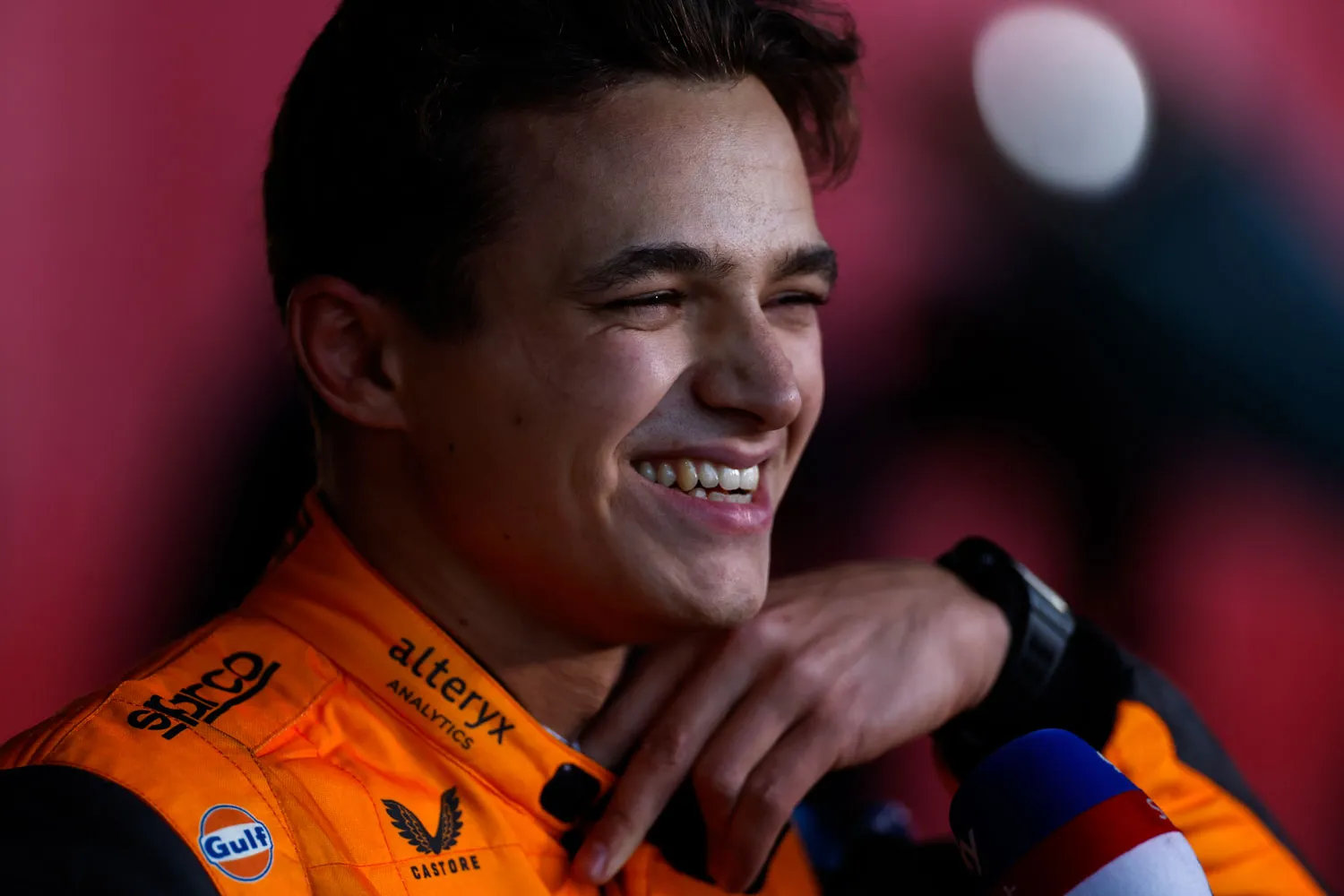 Lando Norris wearing a Richard Mille Lando Norris seen wearing a Richard Mille watch.