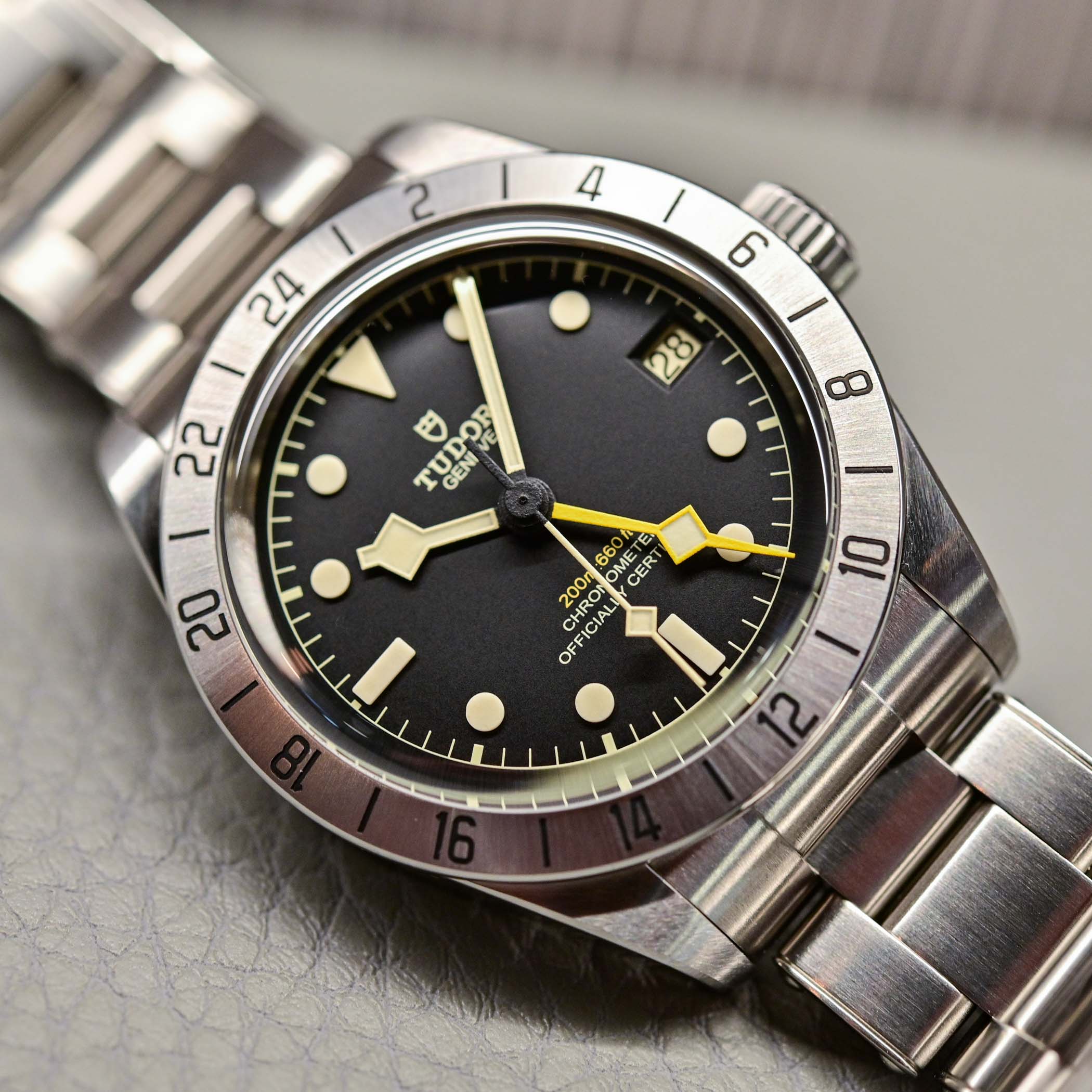 Tudor Black Bay Pro GMT 79470 - review - 4 Tudor Black Bay Pro GMT 79470 dial detail