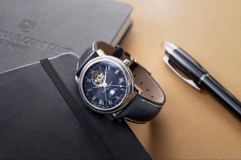 Frederique Constant Classics Heart Beat Moonphase Date Blue Dial