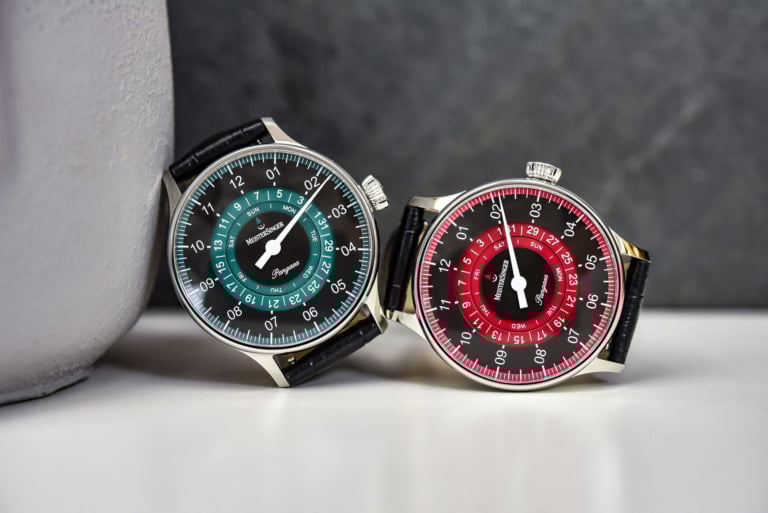 MeisterSinger Pangaea Day Date Bordeaux and Petrol Dial 2022