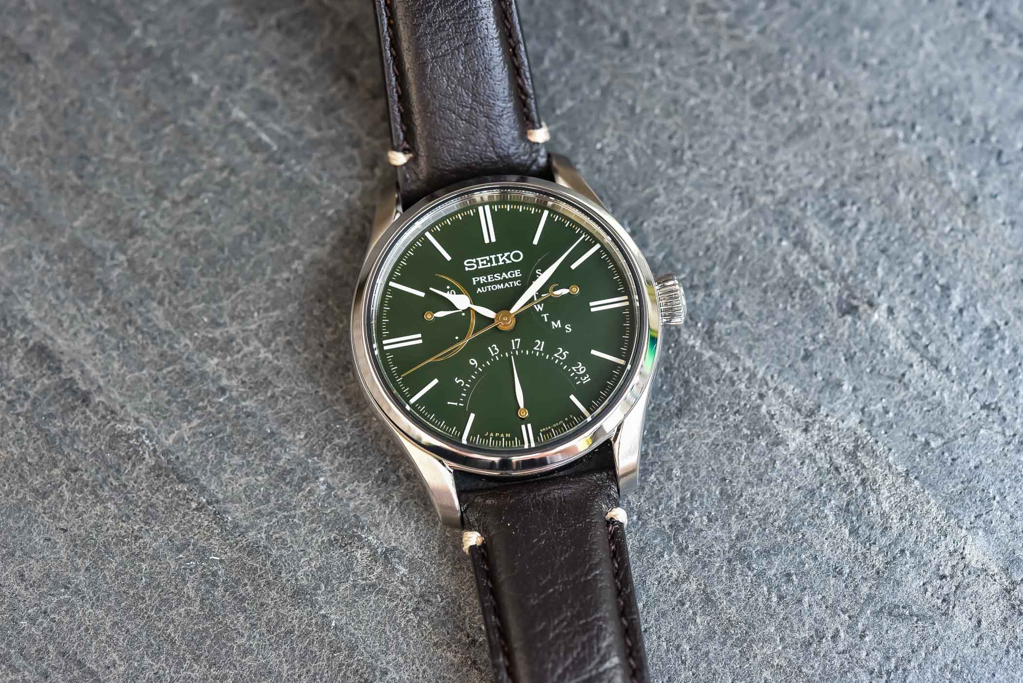 Seiko Presage Craftsmanship Series Urushi Green Dial Limited Edition Retrograde Day-Date SPB295J1