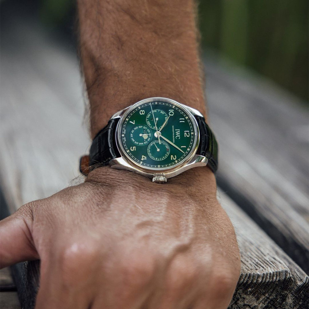 IWC Portugieser Perpetual Calendar 42 Green Dial Steel IW344207 - 4 IWC Portugieser Perpetual Calendar 42 Green Dial Steel IW344207