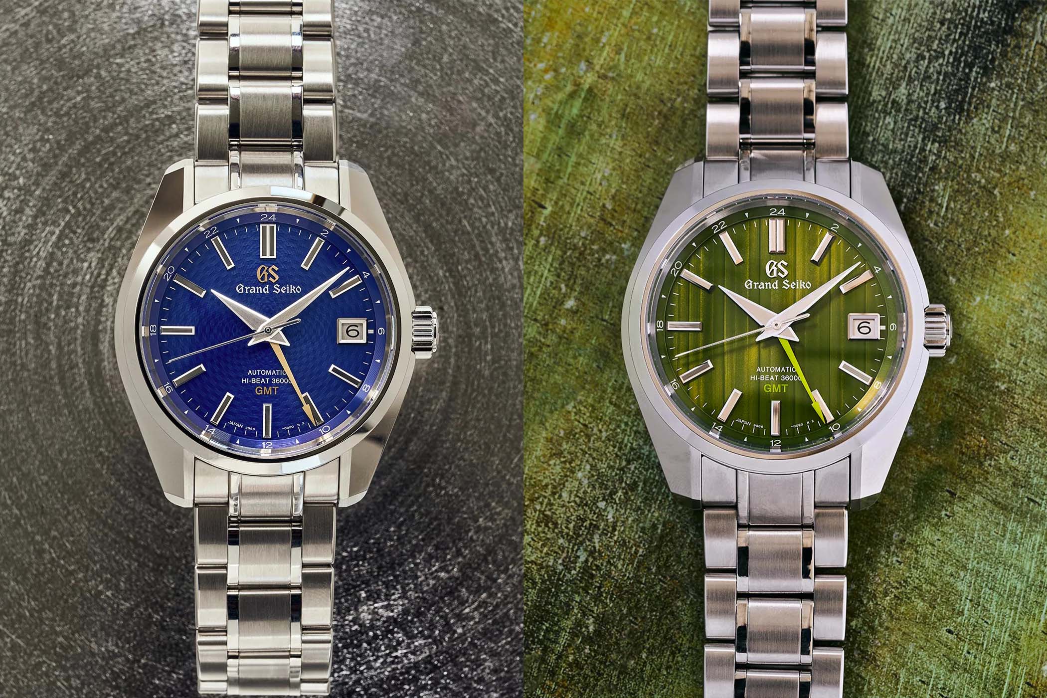US-Only Grand Seiko 44GS Hi-Beat GMT Green Bamboo SBGJ259 - Peacock SBGJ261