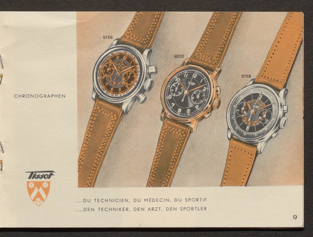 Vintage Tissot Chronograph catalogues - 3 Vintage Tissot Chronograph catalogue