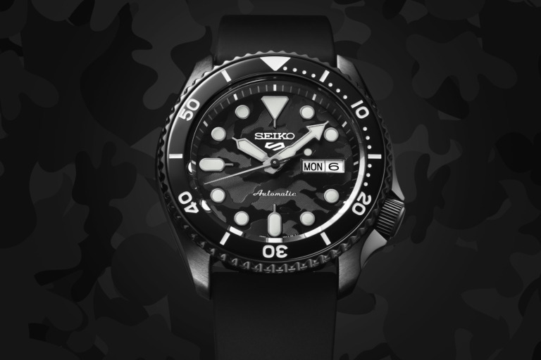 Seiko 5 Sports SKX Street Style Yuto Horigome Limited Edition SRPJ39 grey camouflage