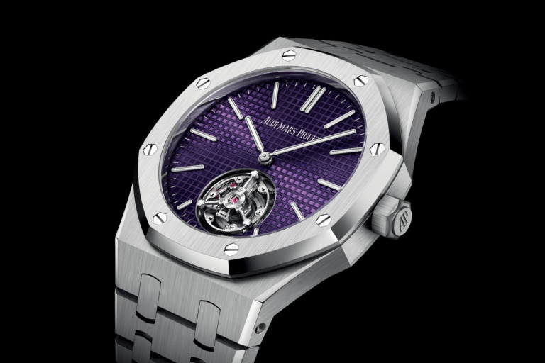 Audemars Piguet Royal Oak Selfwinding Flying Tourbillon Extra-Thin RD#3 37mm plum Dial 26660ST