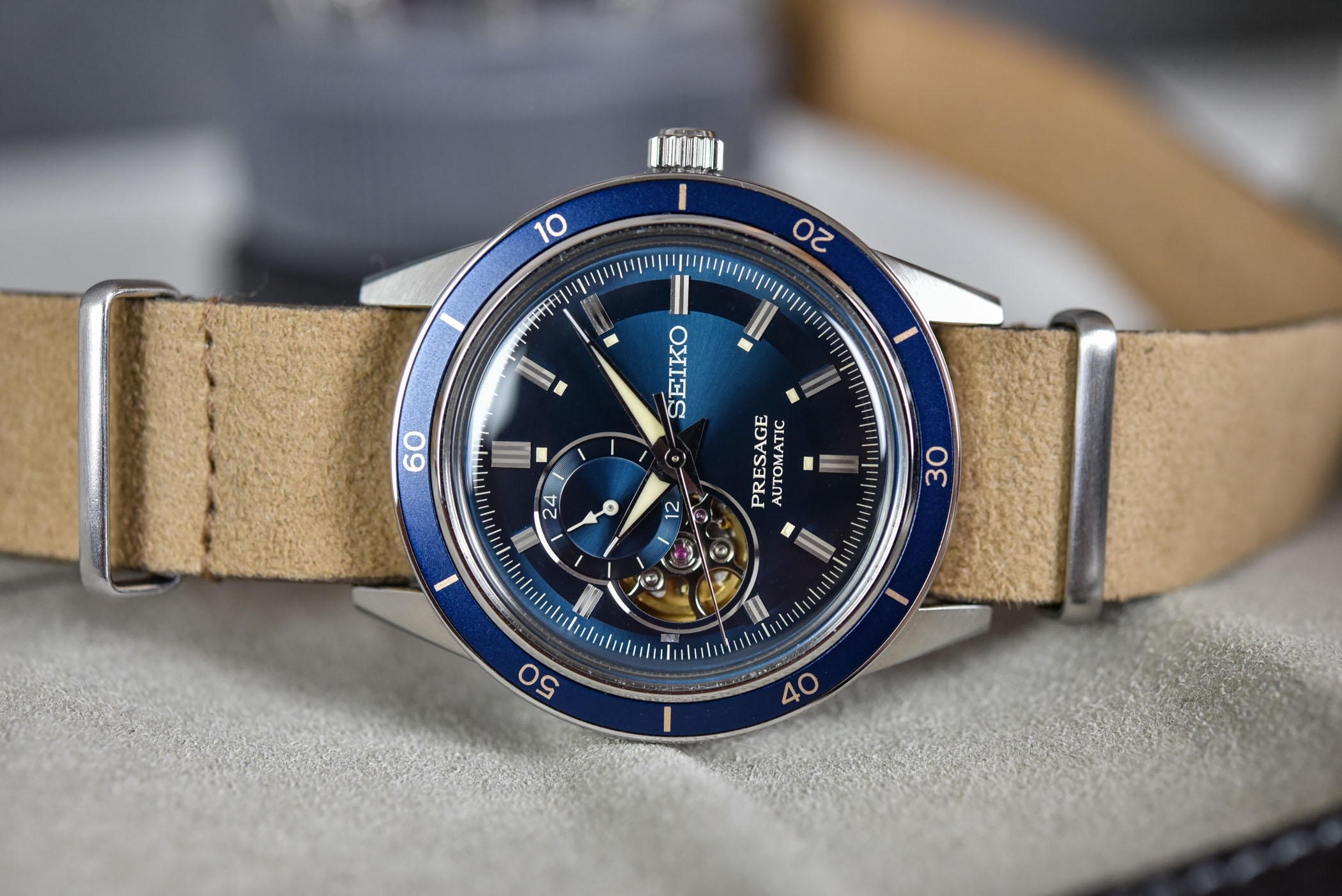 Seiko Presage Style 60s Open Heart Blue Dial SSA453J1 - 1 Seiko Presage Style 60s Open Heart Blue Dial SSA453J1