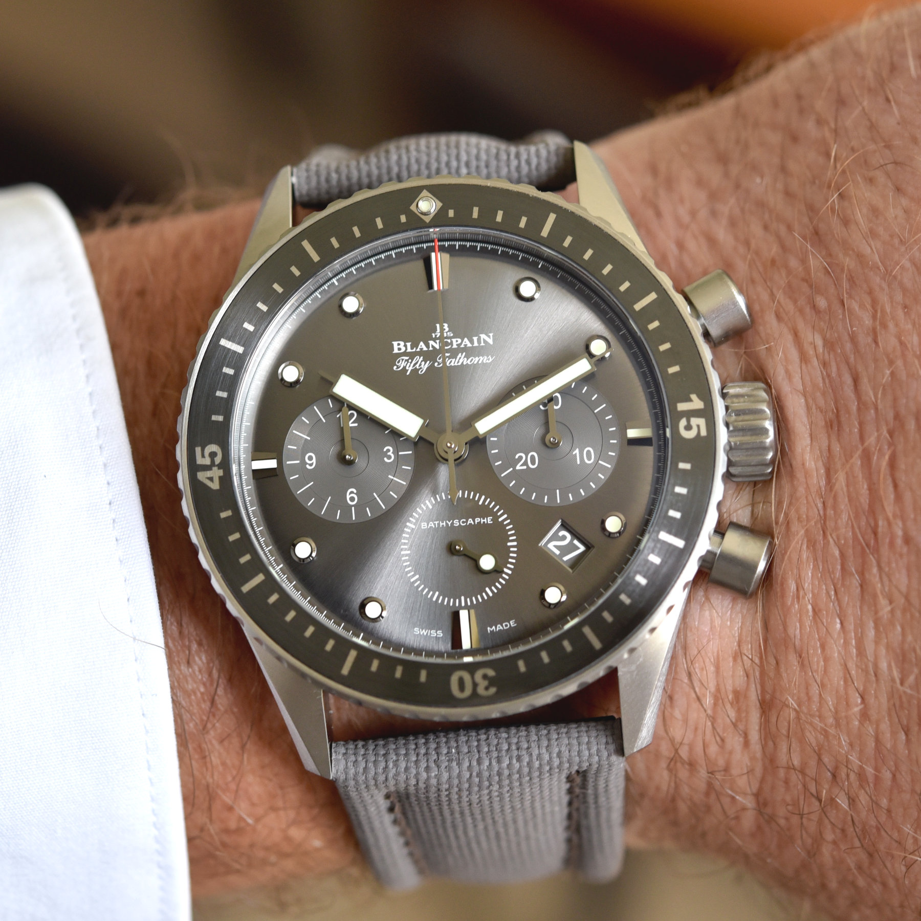 Blancpain Fifty Fathoms Bathyscaphe Chronograph Grade 23 Titanium 4 Blancpain Fifty Fathoms Bathyscaphe Chronograph Grade 23 Titanium 4