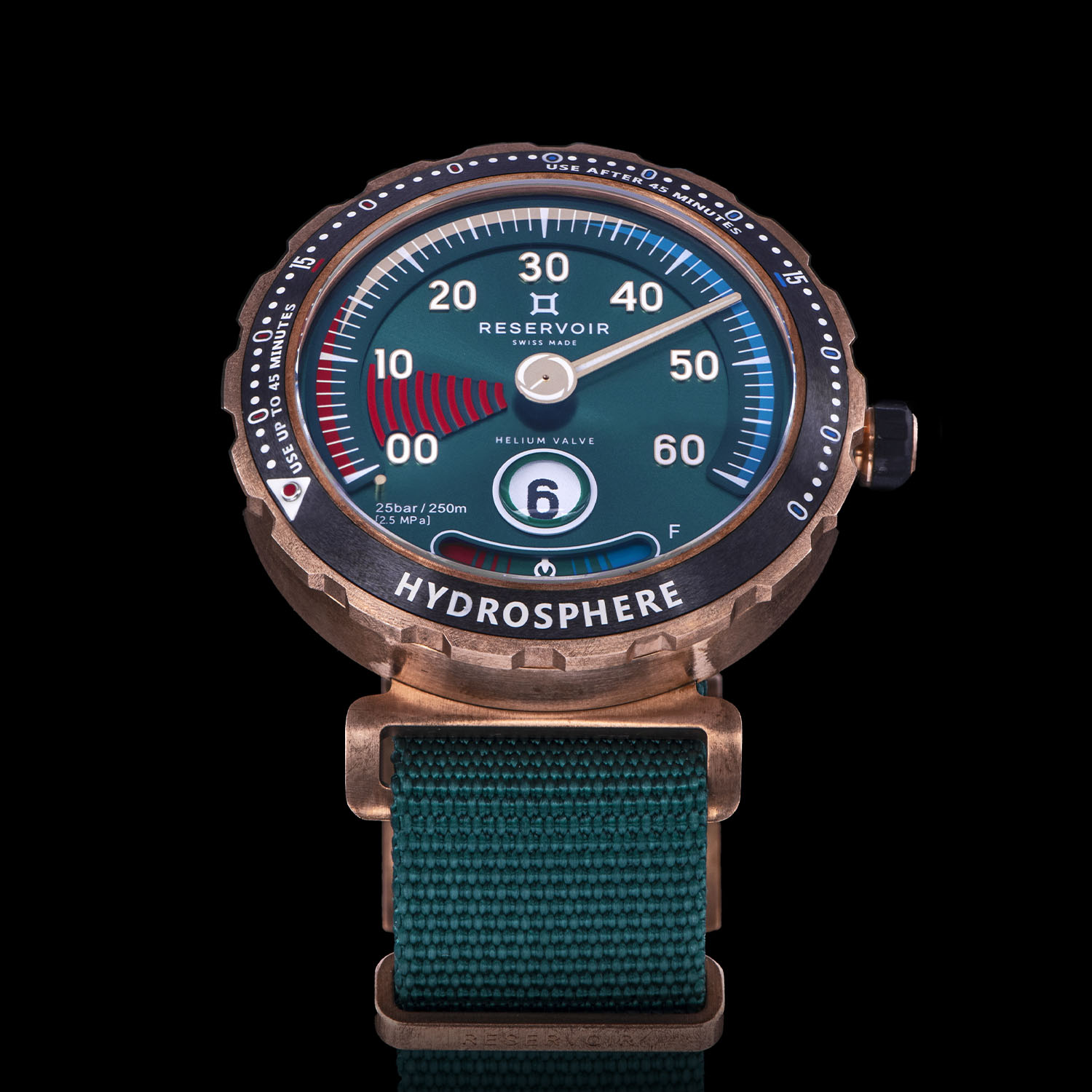 Reservoir Hydrosphere Cenote Green Bronze Dive Watch - 3 Reservoir Hydrosphere Cenote Green Bronze Dive Watch - 3
