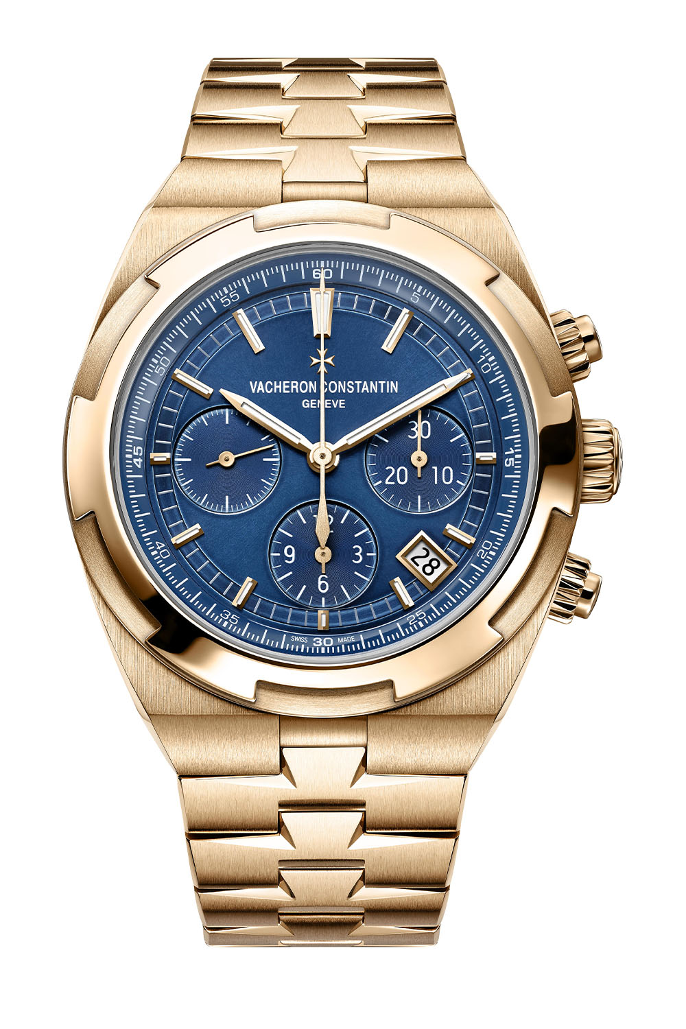Vacheron Constantin Overseas Chronograph 5500V pink gold blue dial