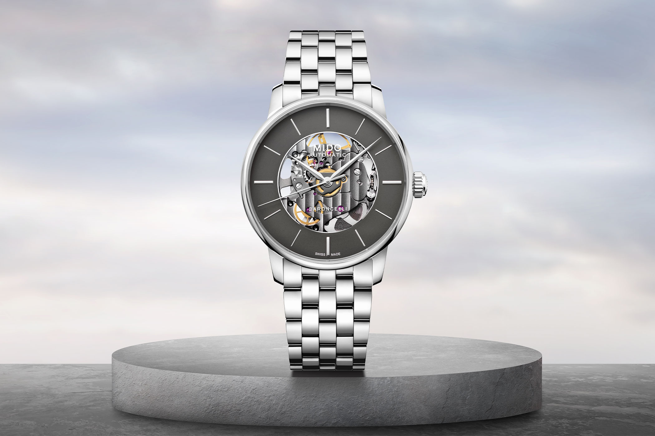 Mido Baroncelli Signature Skeleton
