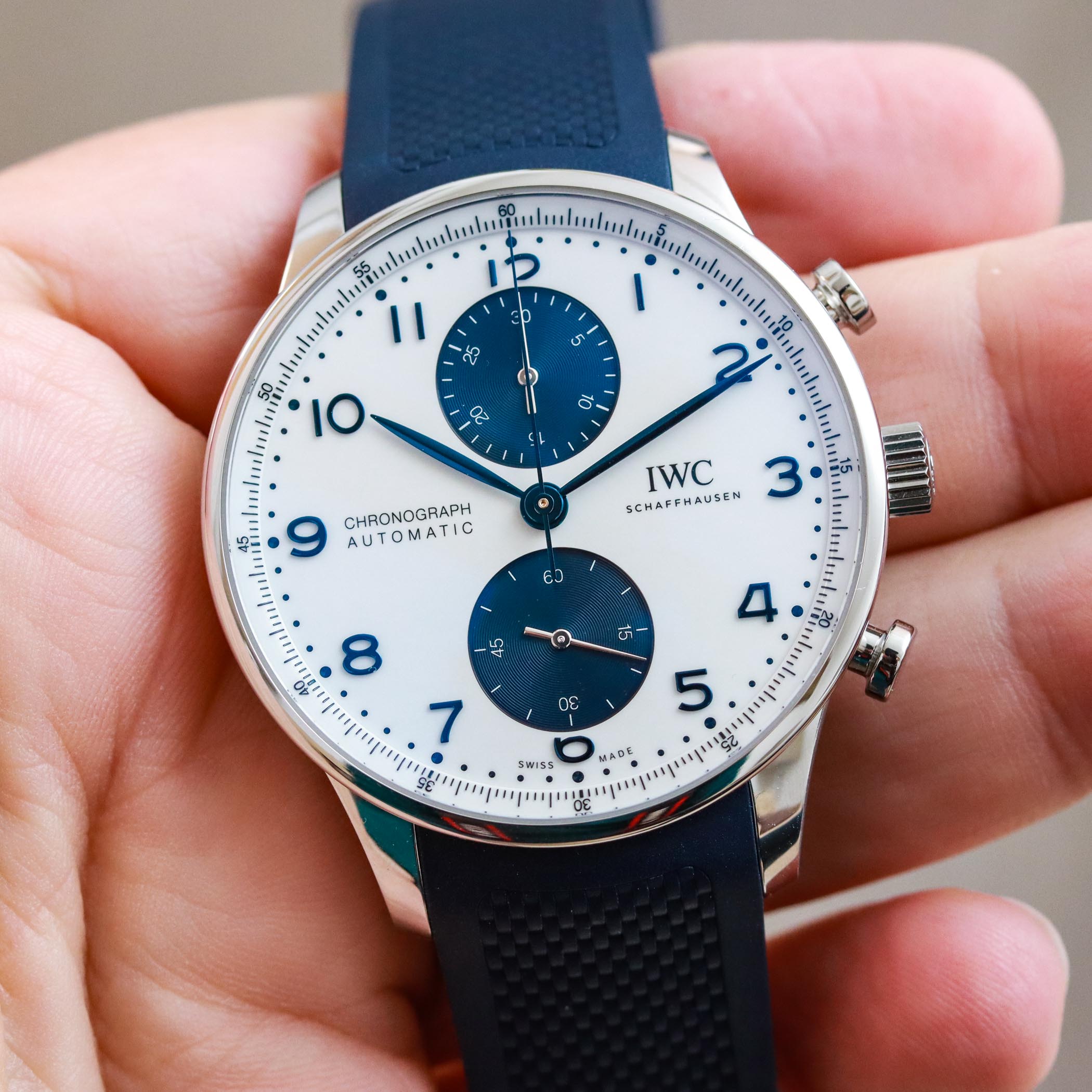 IWC Portugieser Chronograph Blue Panda IW371620 - hands-on - 6 IWC Portugieser Chronograph Blue Panda IW371620