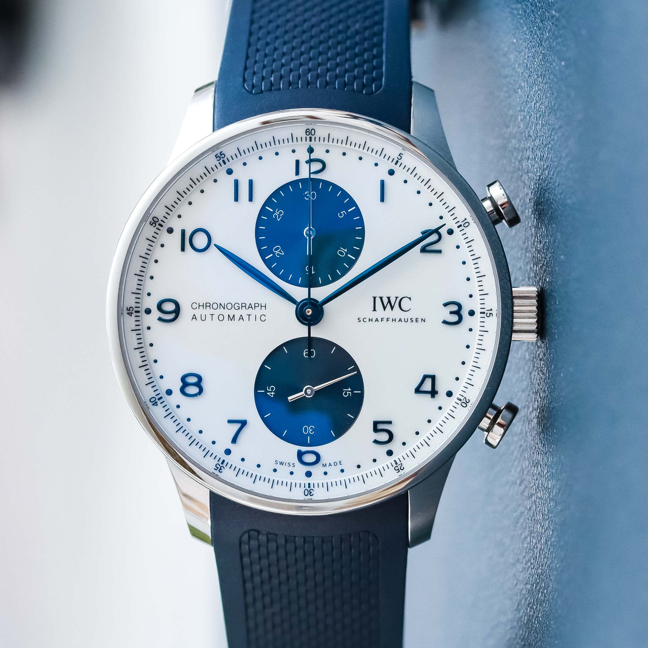 IWC Portugieser Chronograph Blue Panda IW371620 - hands-on - 7 IWC Portugieser Chronograph Blue Panda IW371620