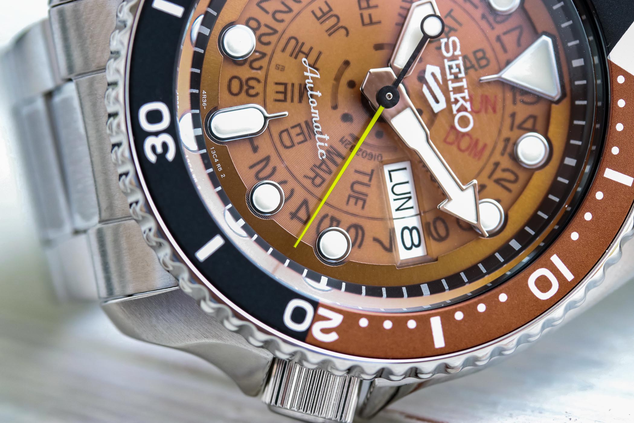 Seiko 5 Sports SRPJ47K1 and SRPJ45K1 Time Sonar Transparent Dial - Hands-on Review - 6 Seiko 5 Sports Time Sonar Orange SRPJ47 SRPJ47K1