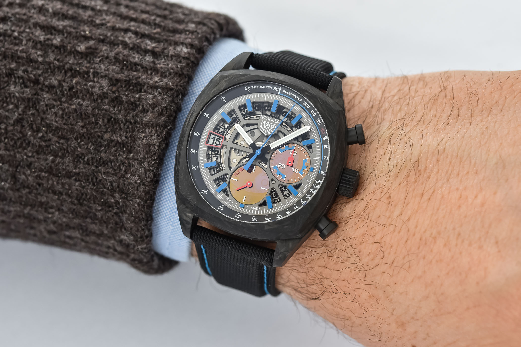 2023 TAG Heuer Monza Flyback Chronometer Carbon CR5090-FN6001 hands-on - 3 2023 TAG Heuer Monza Flyback Chronometer Carbon