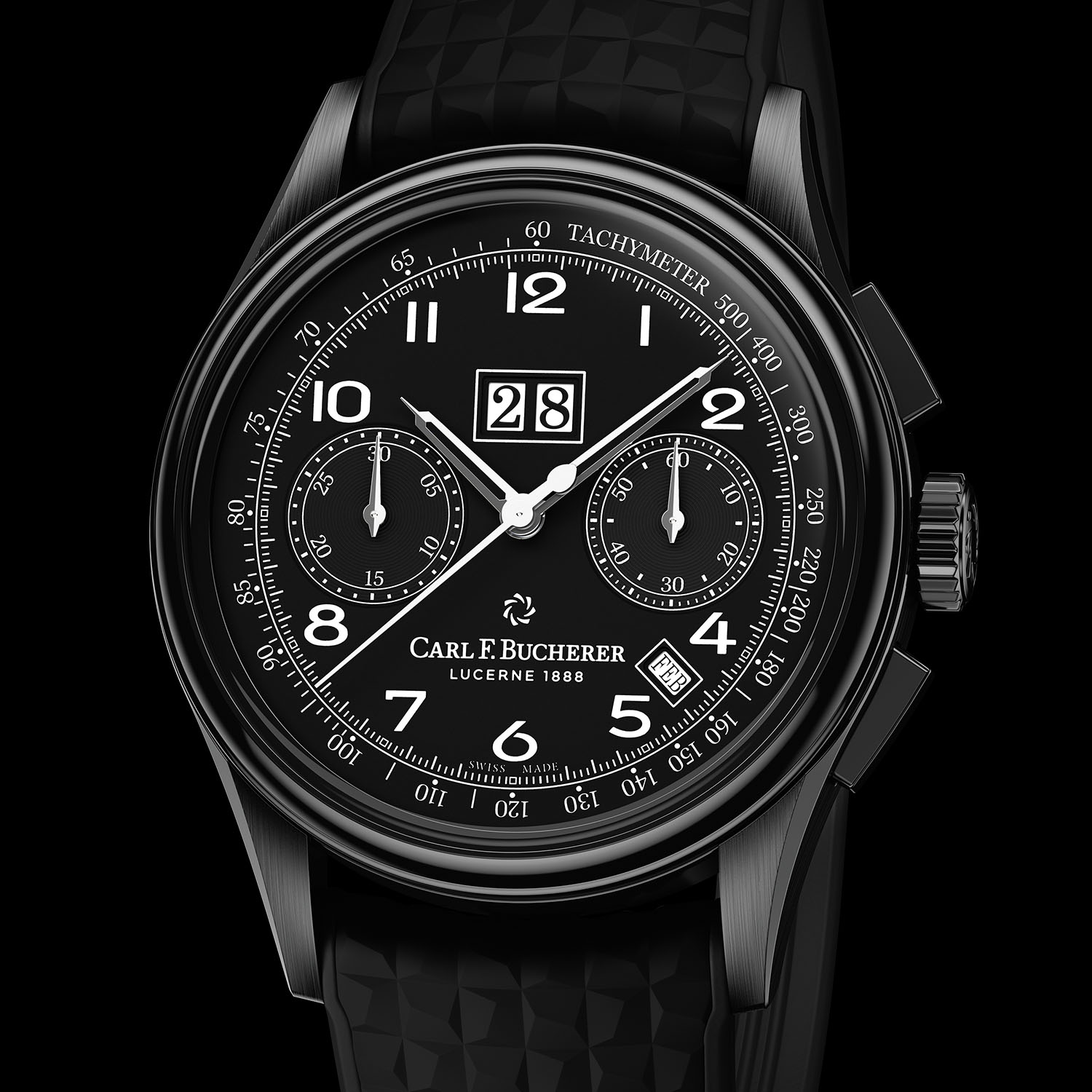 Carl F. Bucherer Capsule Collection Black - Heritage BiCompax Annual Black DLC - 2 Carl F. Bucherer Capsule Collection Black 2023