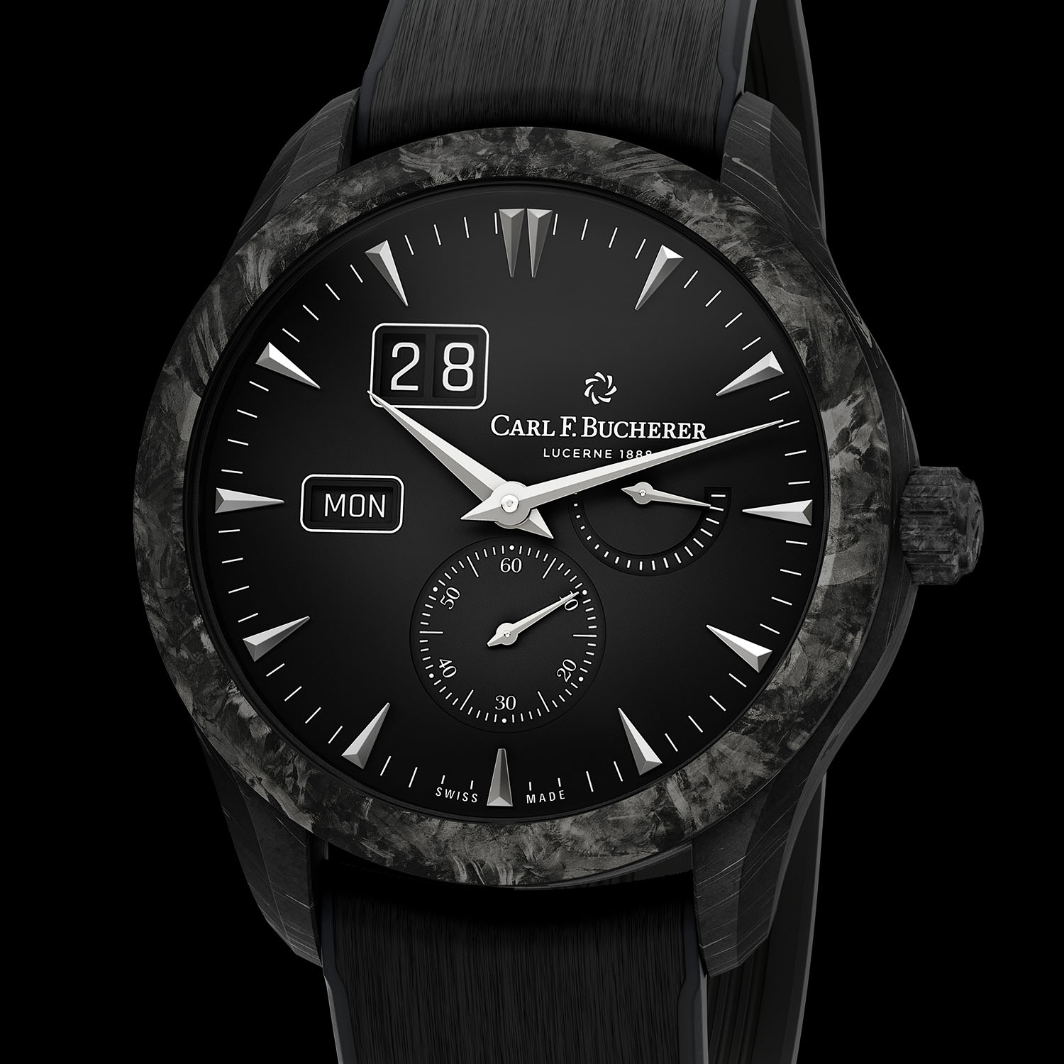 Carl F. Bucherer Capsule Collection Black - Manero Peripheral BigDate Black Forged Carbon - 2 Carl F. Bucherer Capsule Collection Black 2023