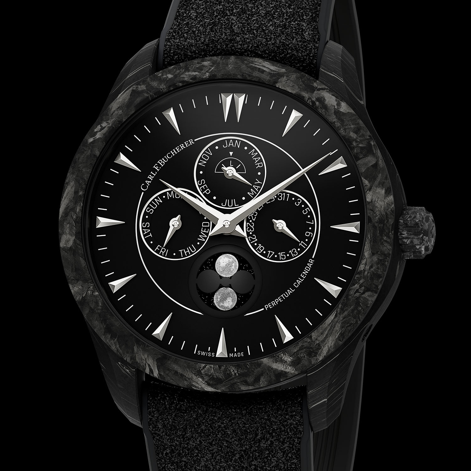 Carl F. Bucherer Capsule Collection Black - Manero Peripheral Perpetual Calendar Black Forged Carbon - 2 Carl F. Bucherer Capsule Collection Black 2023