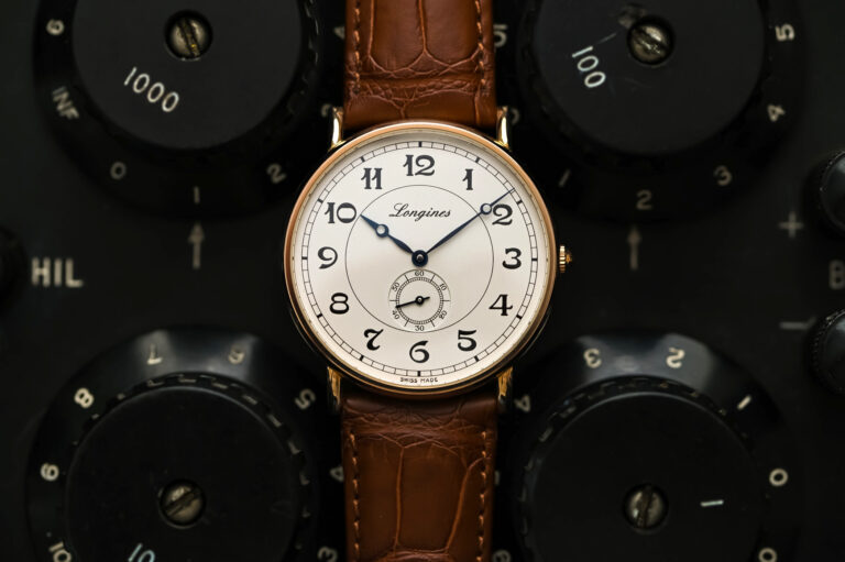 Longines Présence Heritage 38.5mm pink gold - accessible gold dress watch