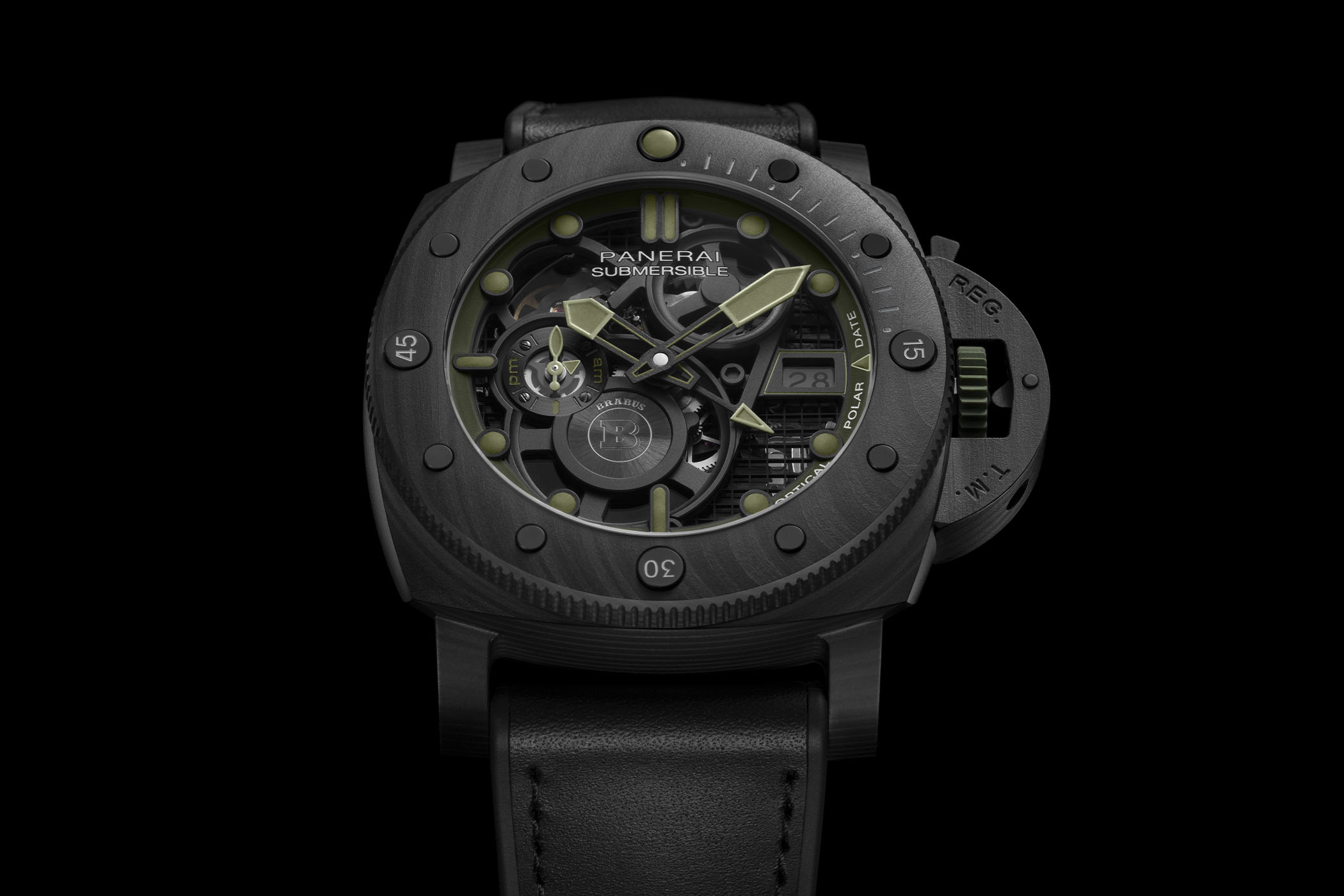 Panerai Submersible S Brabus Verde Militare PAM01283 Carbotech