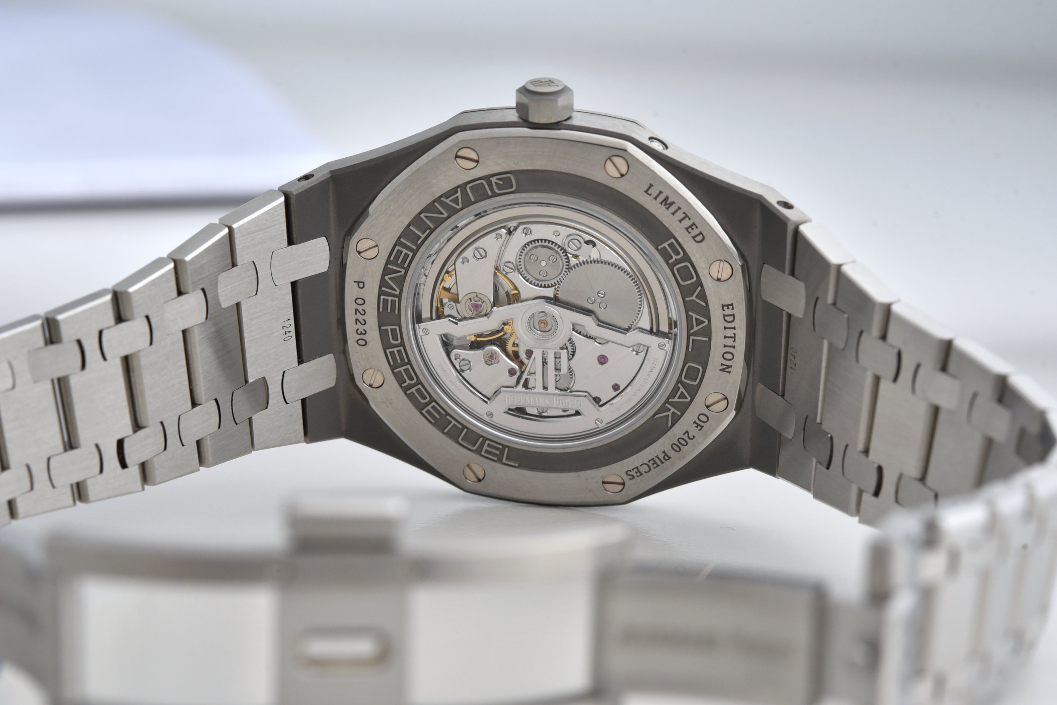 Audemars Piguet Royal Oak Perpetual Calendar Selfwinding Ultra-Thin Smoky Blue Dial 26586TI - 3 Audemars Piguet Royal Oak Perpetual Calendar Selfwinding Ultra-Thin Smoky Blue Dial 26586TI - 3