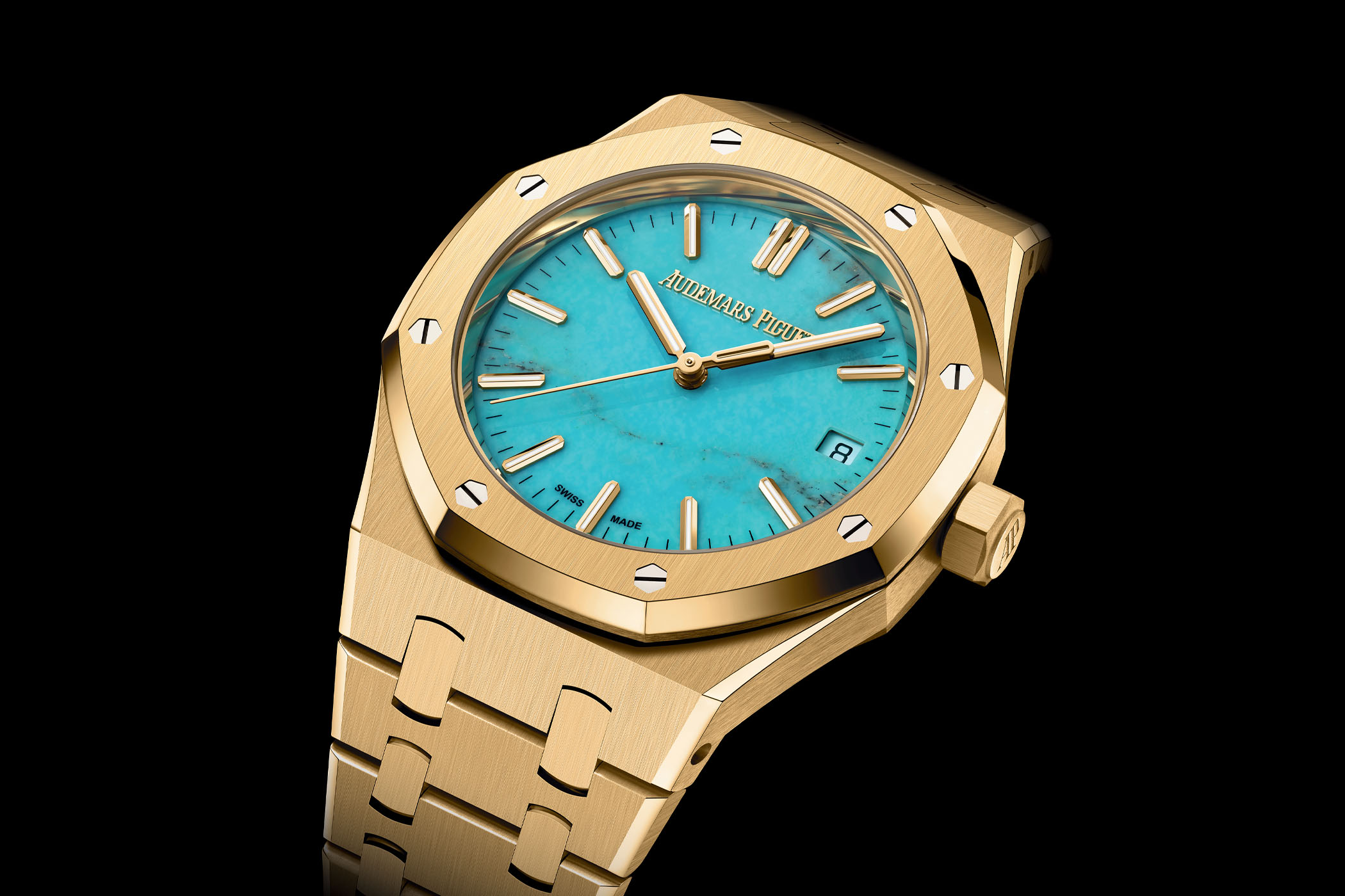 Audemars Piguet Royal Oak Selfwinding 37mm Yellow Gold Turquoise Dial