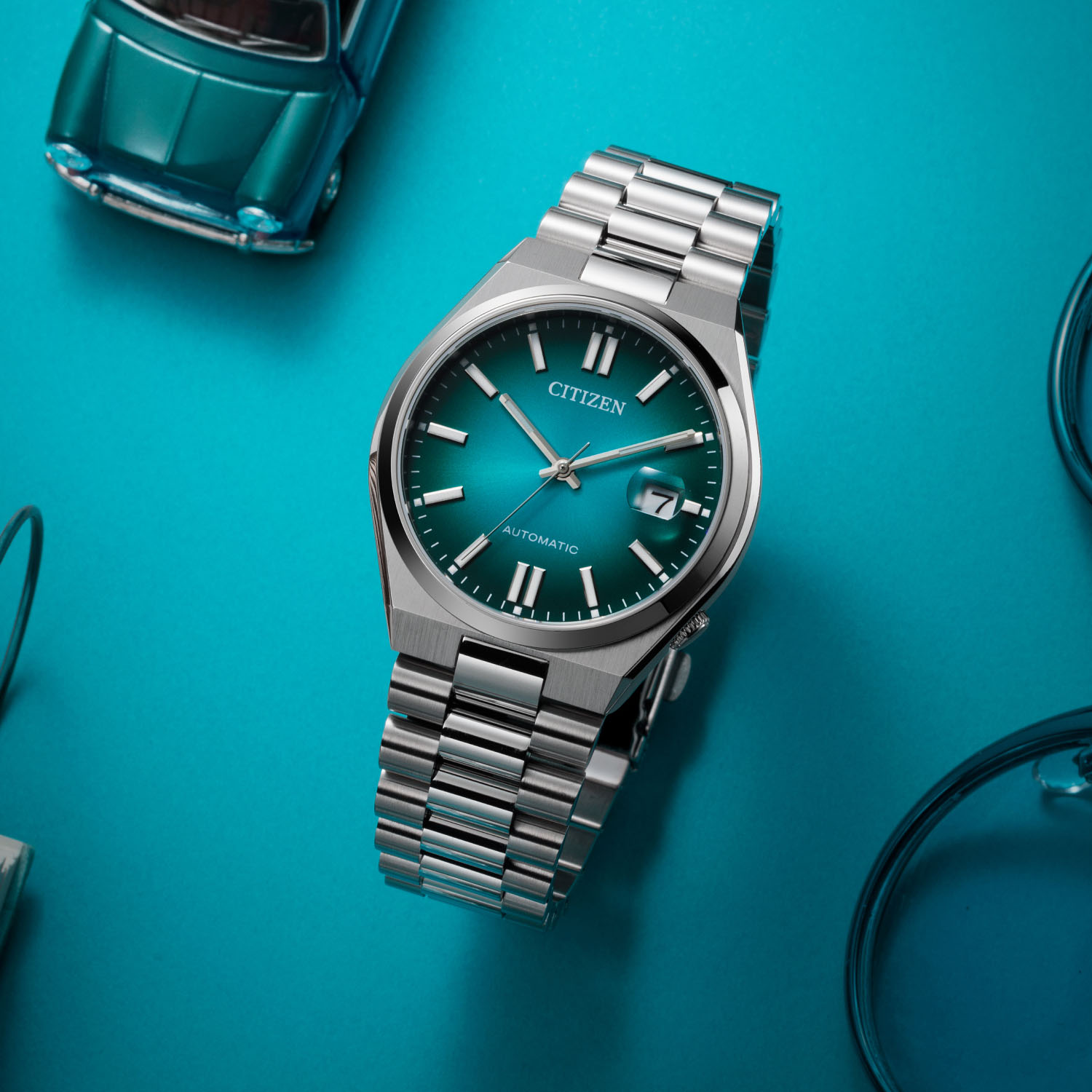 Citizen Tsuyosa Mechanical Gradient Teal Dial NJ0151-88X - 2 Citizen Tsuyosa Mechanical Gradient Teal Dial NJ0151-88X - 2