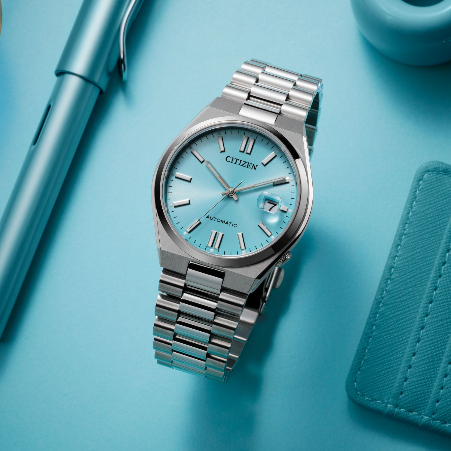 Citizen Tsuyosa Mechanical Ice Blue Tiffany Dial NJ0151-88M - 2 Citizen Tsuyosa Mechanical Ice Blue Tiffany Dial NJ0151-88M - 2