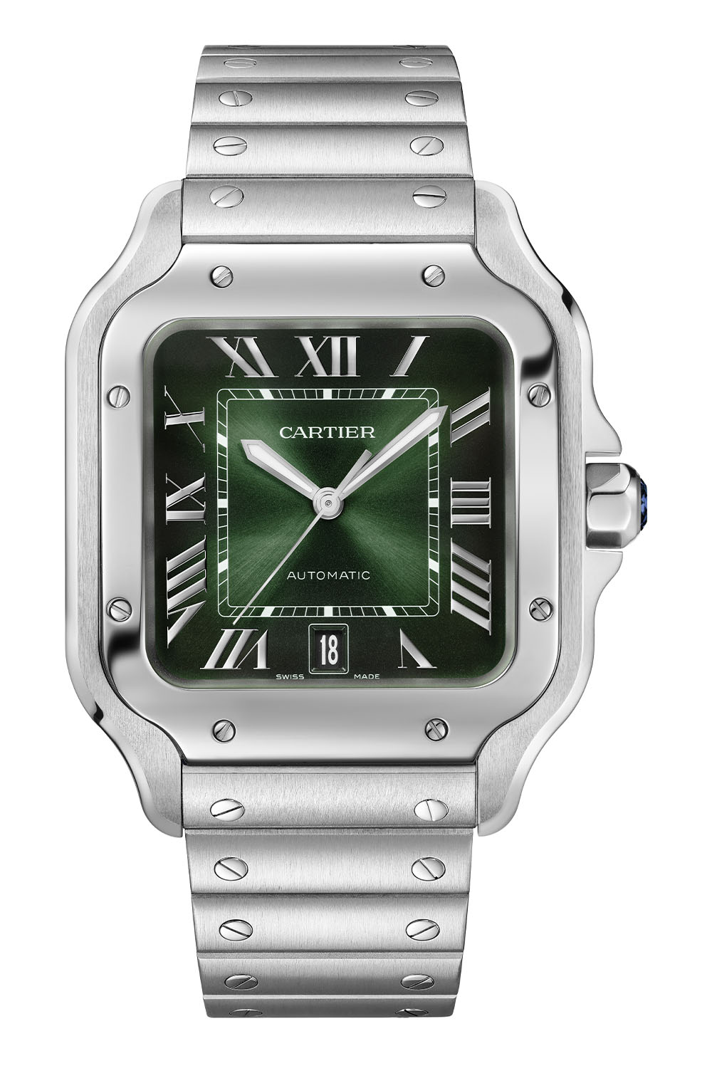 Santos De Cartier Large Model Smoky Green Dial WSSA0062 Santos De Cartier Smoky Green Dial 2023