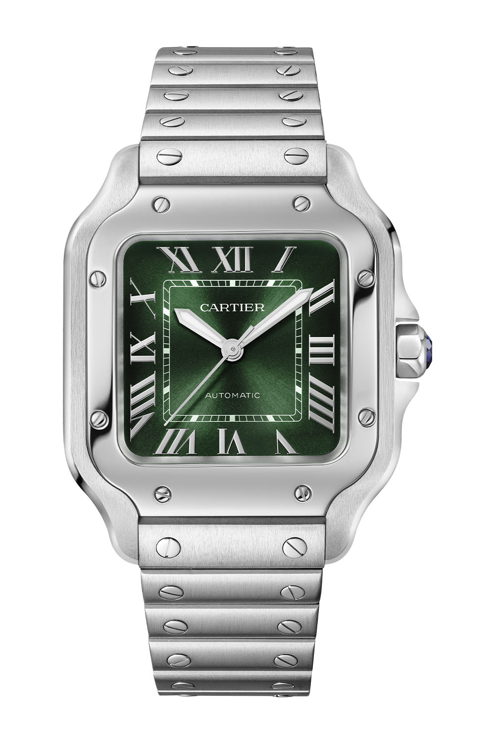 Santos De Cartier Medium Model Smoky Green Dial WSSA0061 Santos De Cartier Smoky Green Dial 2023