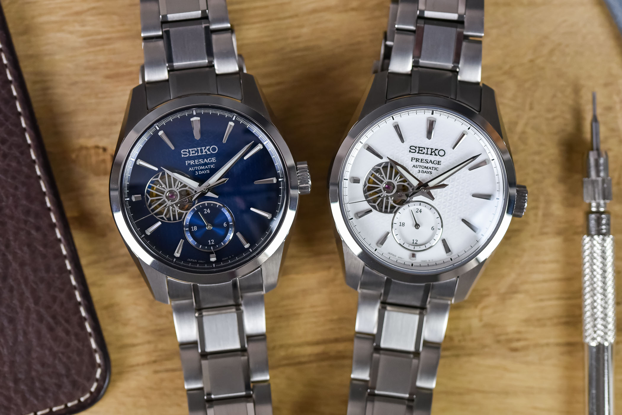 Seiko Sharp Edged Series Open Heart SPB415 & SPB417