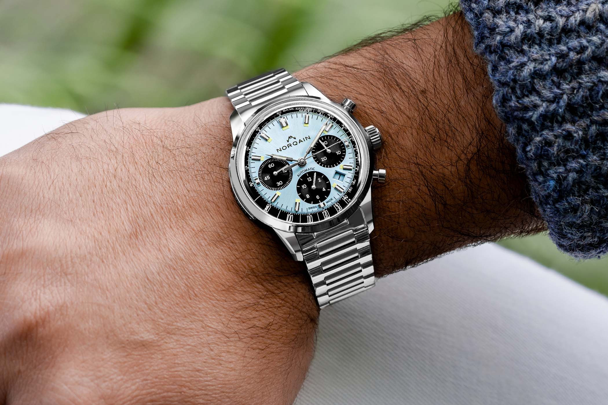 Norqain Freedom 60 Chronograph 40mm Ice Blue Dial Limited Edition