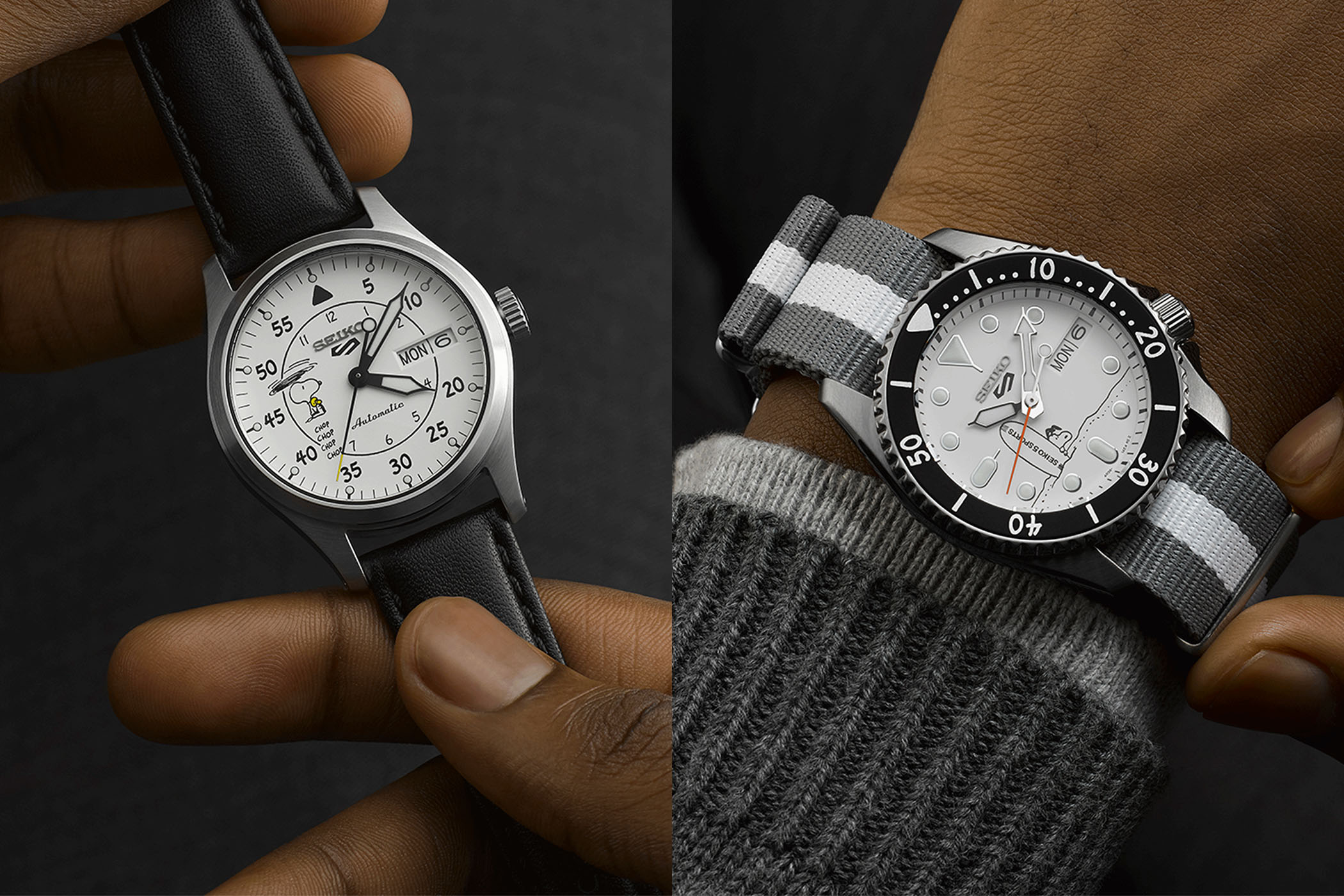 Seiko 5 Sports x Peanuts Snoopy Limited Edition SRPK25 SRPK27