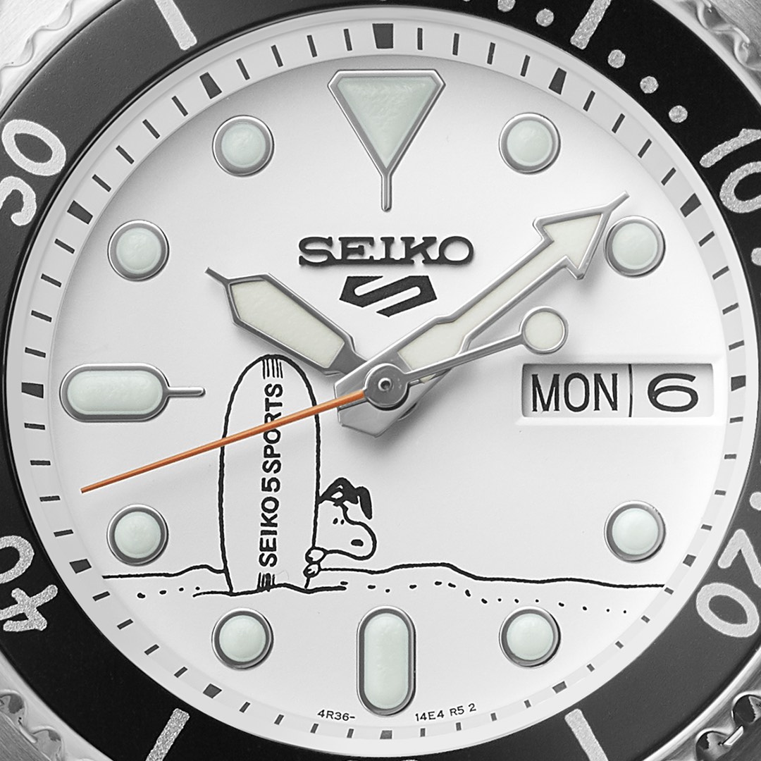 Seiko 5 Sports x Peanuts Snoopy Surfboard Limited Edition SRPK25