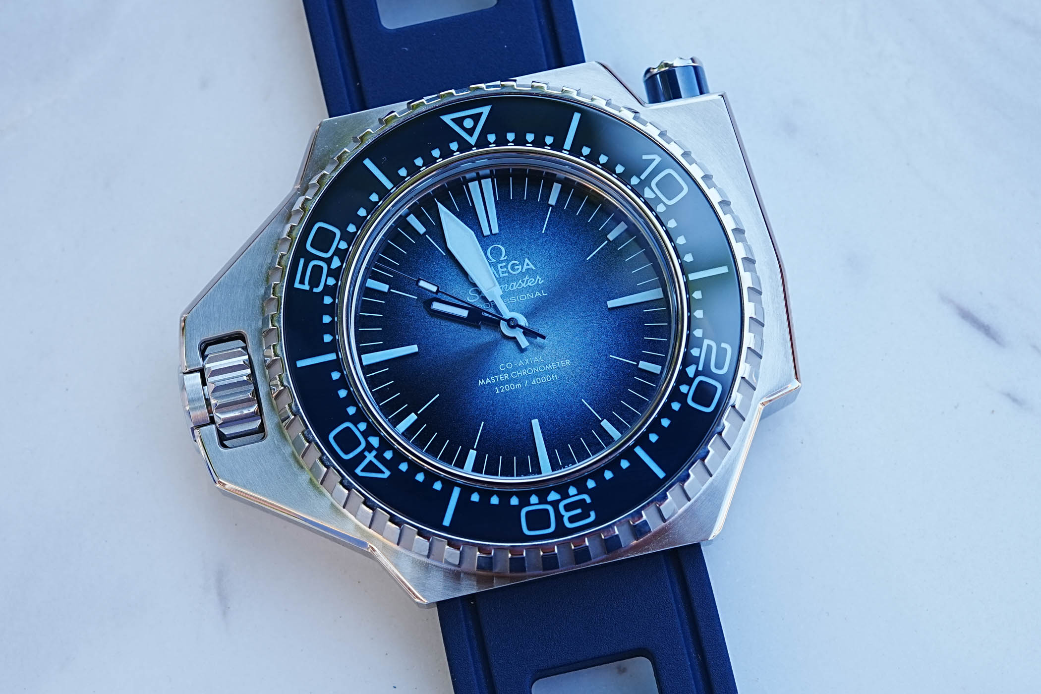 2023 Omega Seamaster Ploprof 1200m New Version Monobloc 75th anniversary Summer Blue Gradient caseback - 4 2023 Omega Seamaster Ploprof 1200m