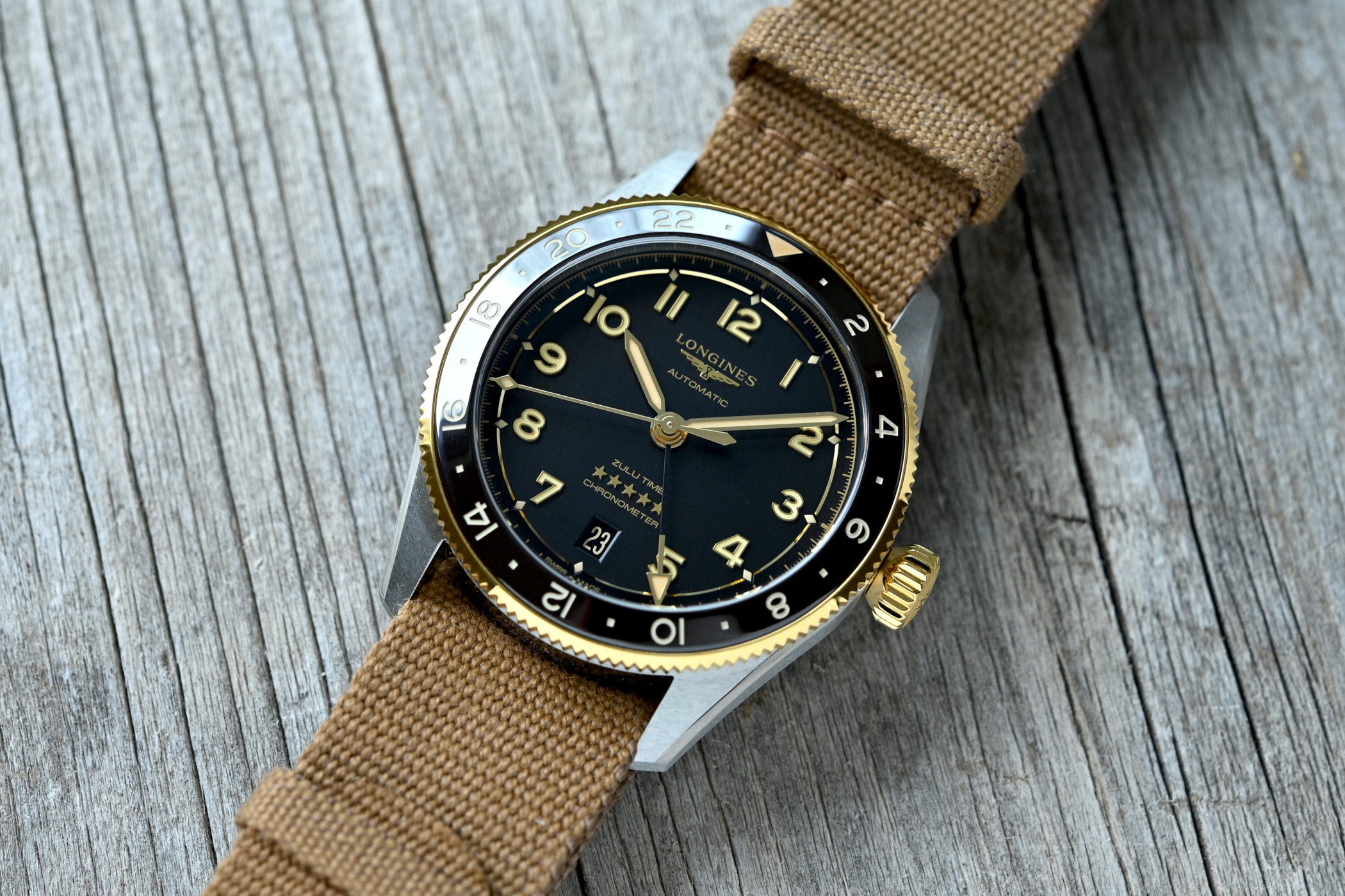 Longines Spirit Zulu Time 39mm steel & gold - 2 Longines Spirit Zulu Time 39mm steel & gold - 2