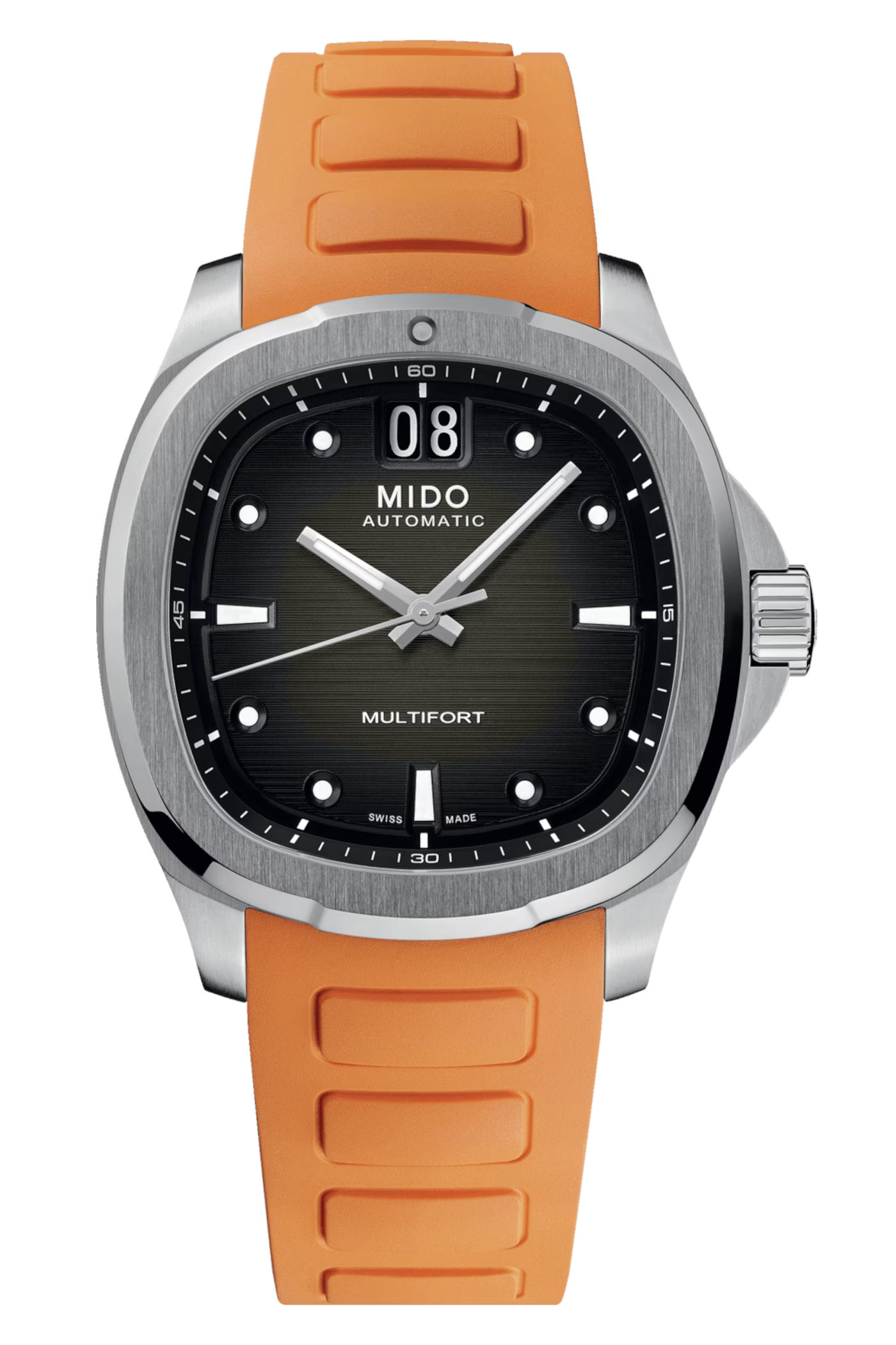 Mido Multifort TV Big Date - black gradient dial - rubber strap Mido Multifort TV Big Date - black gradient dial - rubber strap