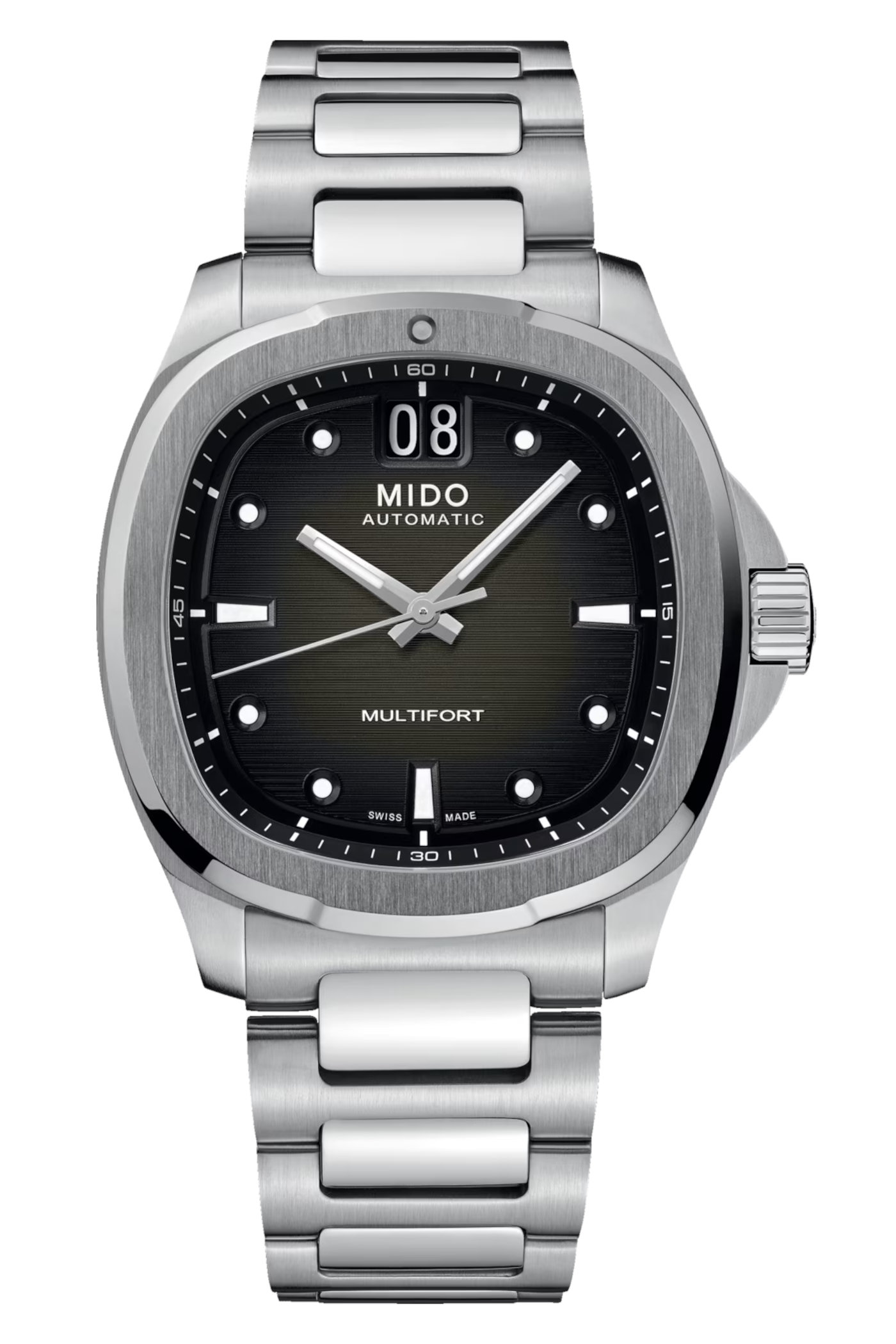 Mido Multifort TV Big Date - black gradient dial - steel bracelet Mido Multifort TV Big Date - black gradient dial - steel bracelet