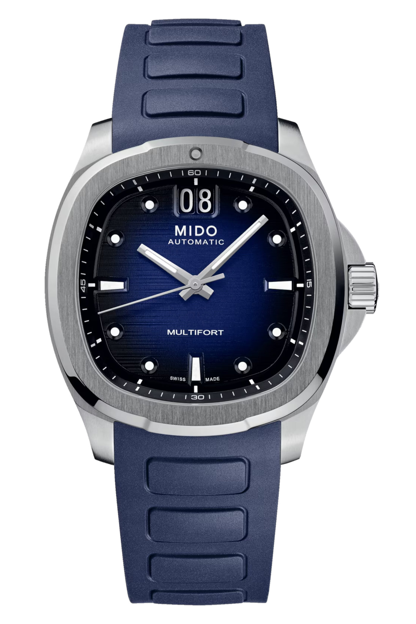 Mido Multifort TV Big Date - blue gradient dial - rubber strap Mido Multifort TV Big Date - blue gradient dial - rubber strap