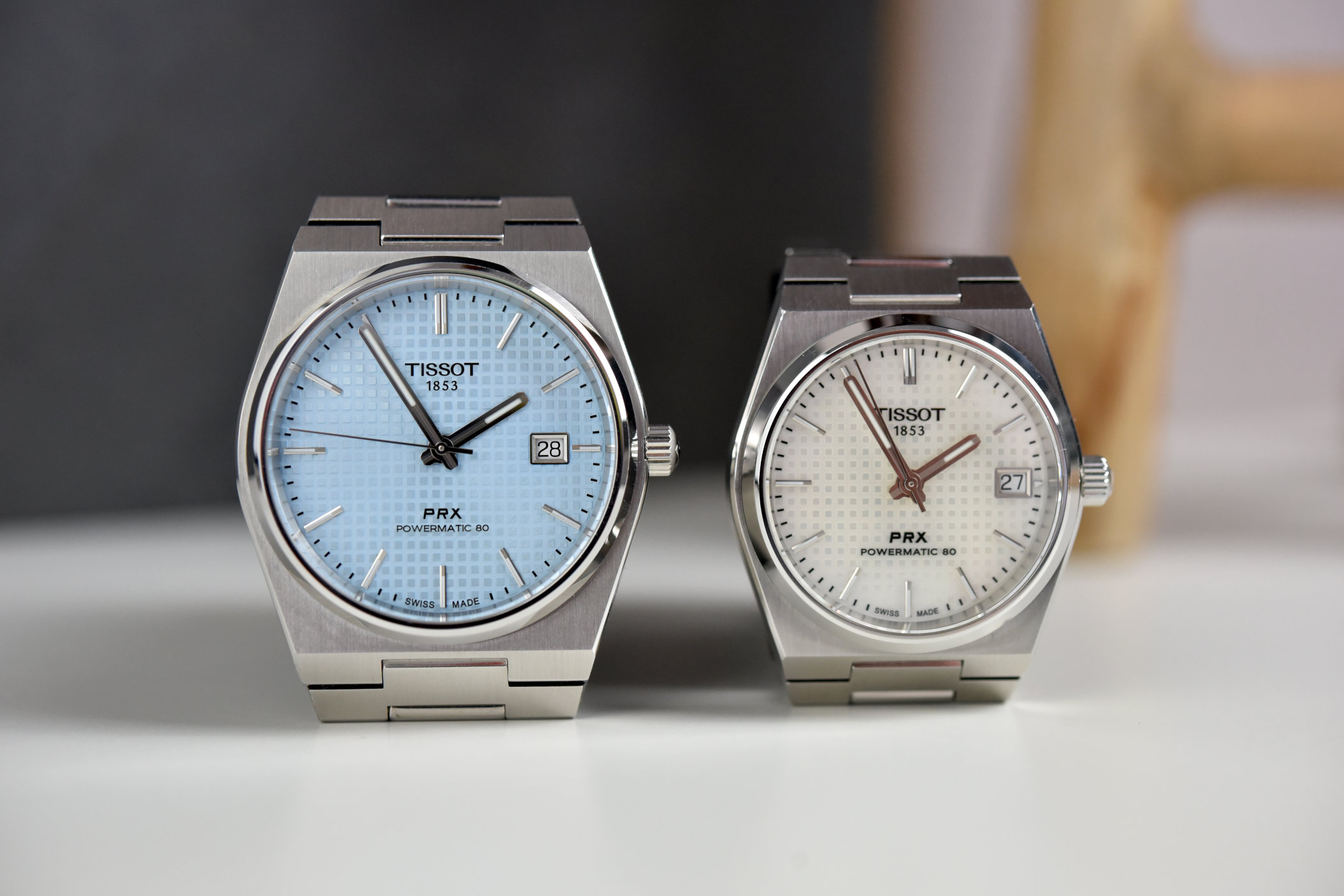 Tissot PRX Powermatic 80 35mm Collection - 3 Side by side: 40mm versus 35mm.