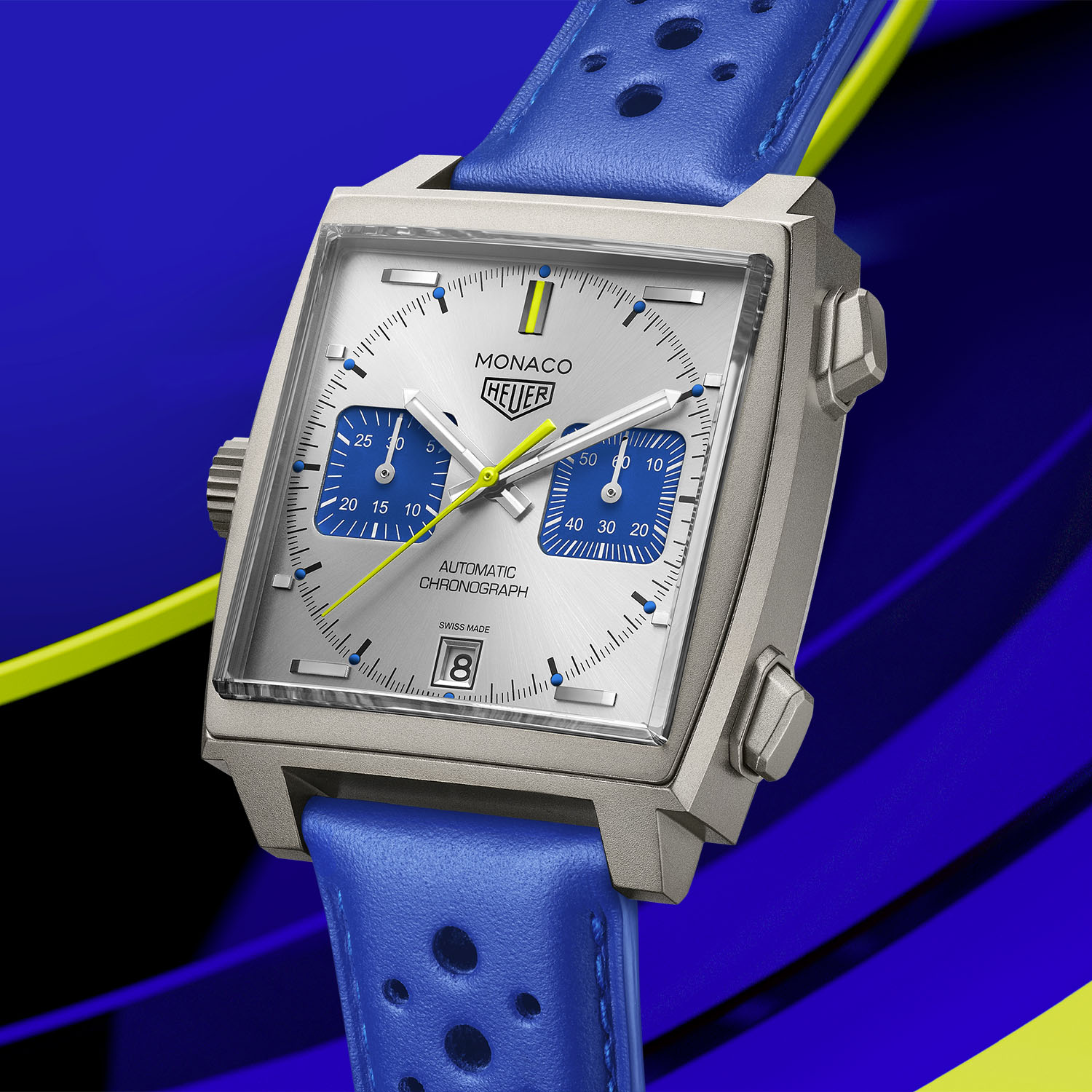 Tag Heuer Monaco Chronograph Racing Blue Calibre 11 sandblasted Titanium - CAW218C.FC6548 - 5 Tag Heuer Monaco Chronograph Racing Blue Calibre 11 sandblasted Titanium - CAW218C.FC6548 - 5