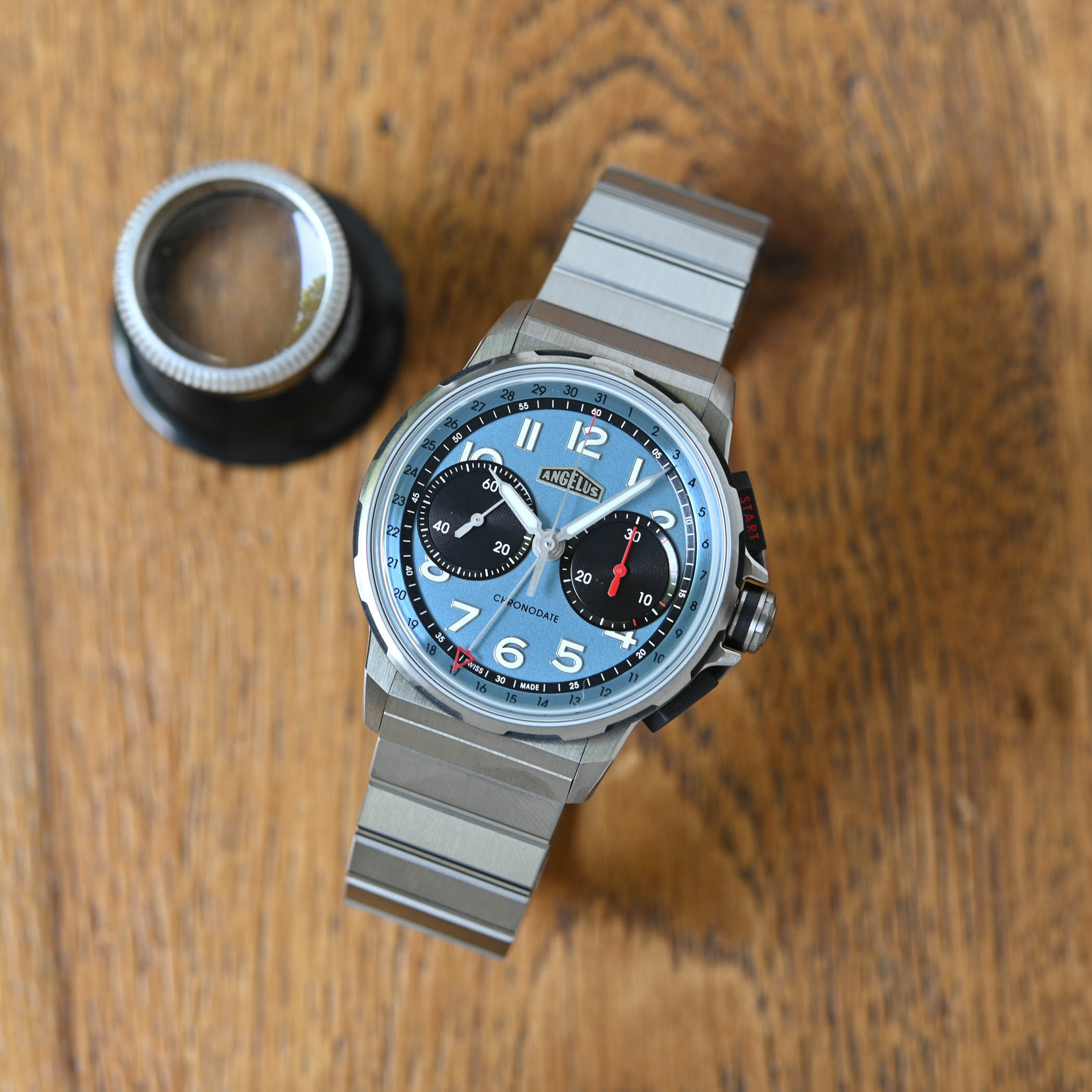 Angelus Chronodate Titanium Storm Blue Edition - 1 Angelus Chronodate Titanium Storm Blue Edition - 1