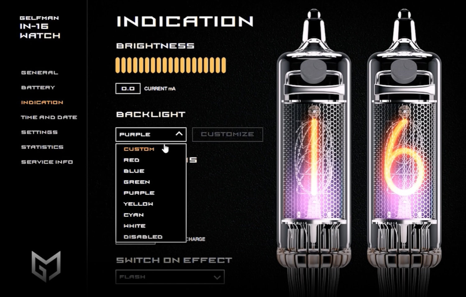 Gelfman IN-16 Nixie Watch - 1 Gelfman IN-16 Nixie Watch - 1