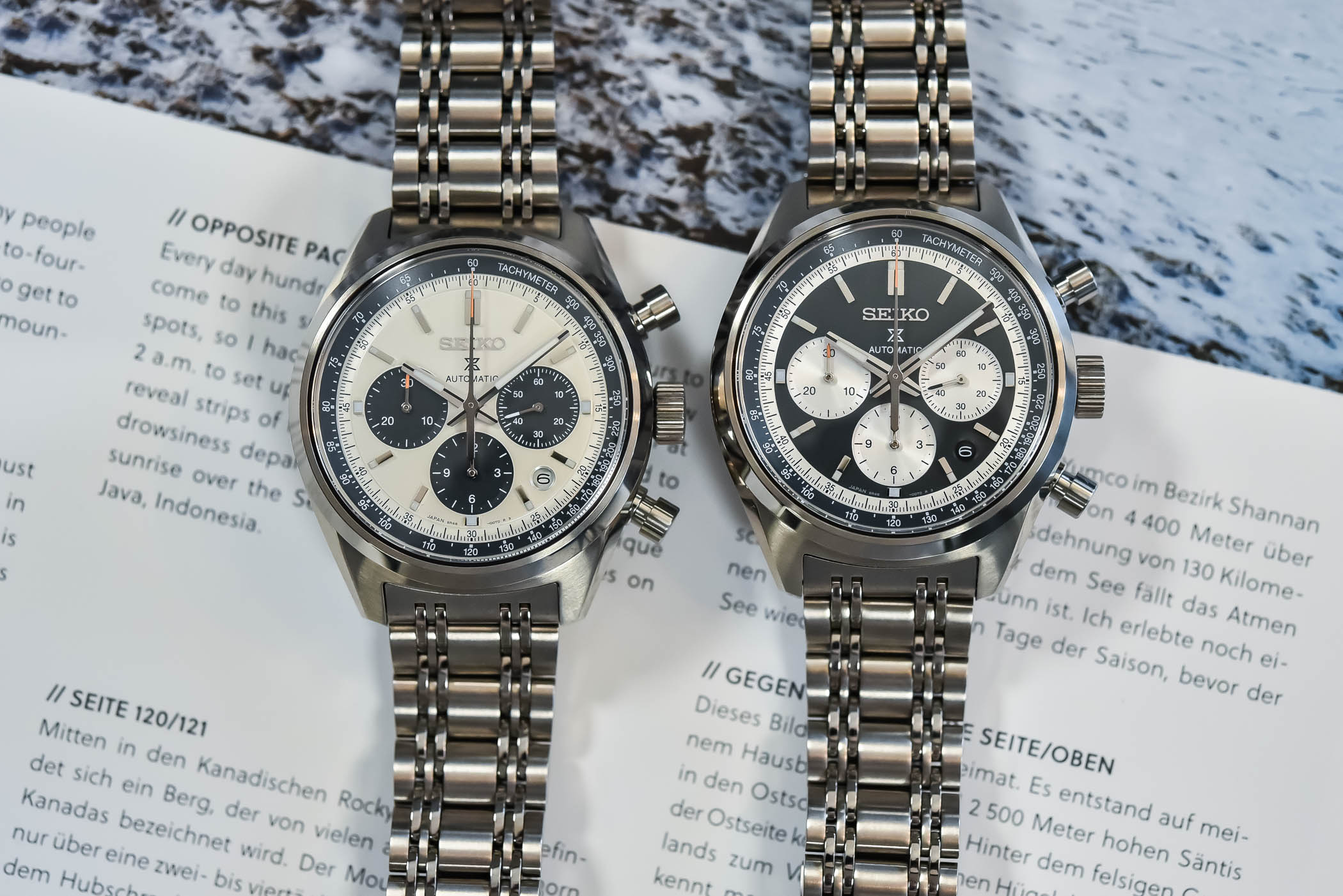 Seiko Prospex Speedtimer Mechanical Chronograph SRQ047 SRQ049
