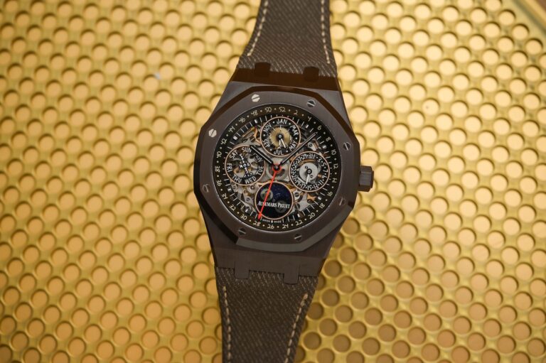 Travis Scott x Audemars Piguet Royal Oak Perpetual Calendar Openworked Cactus Jack Limited Edition Brown Ceramic 26585CM
