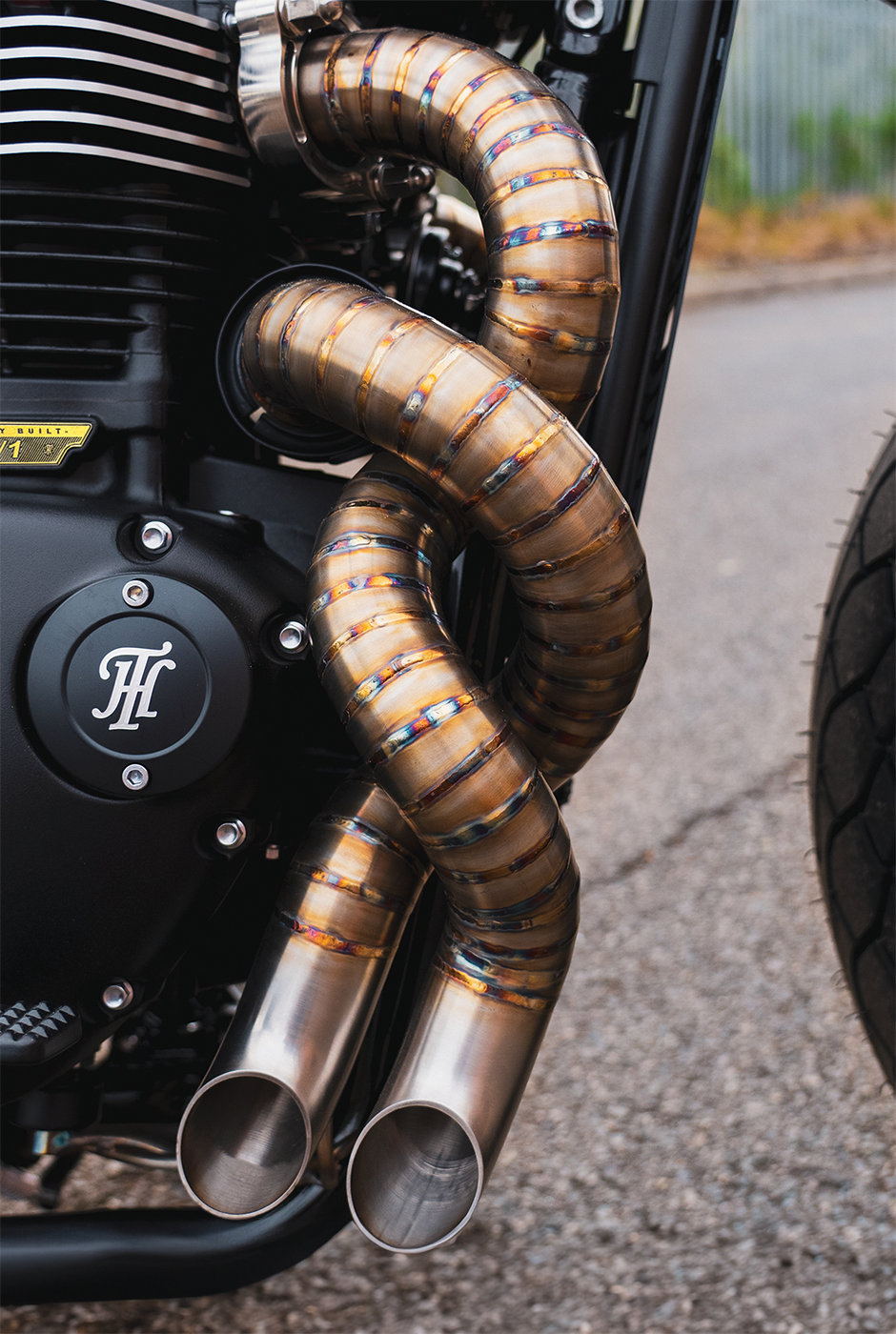 Thornton Hundred Motorcycles - Handcrafted Twisted pipes Thornton Hundred Motorcycles - Handcrafted Twisted pipes